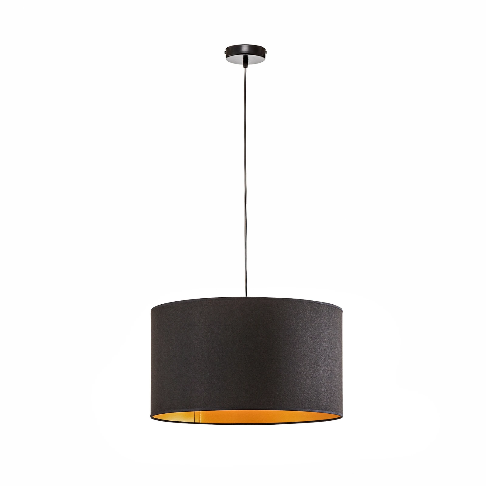 Euluna Roller κρεμαστή λάμπα, μαύρο/χρυσό, Ø 45 cm