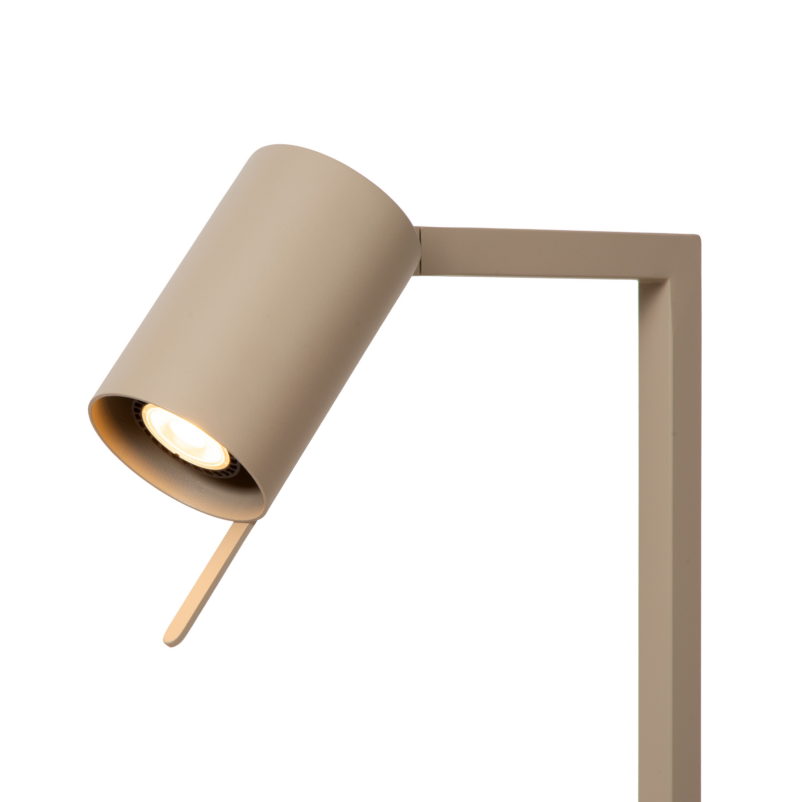 Galda lampa Lesley, pelēkbrūna, augstums 50 cm, metāls