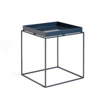 Tray sidobord, mörkblått glansigt, 40 x 40 cm - HAY