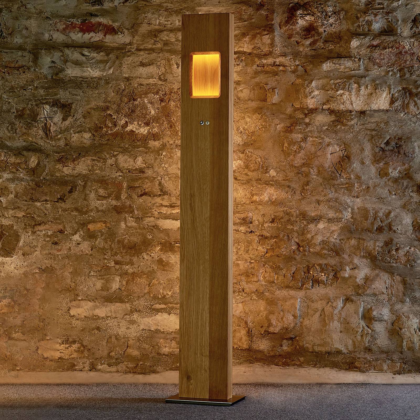 HerzBlut Pan LED-golvlampa oljad ek dimbar