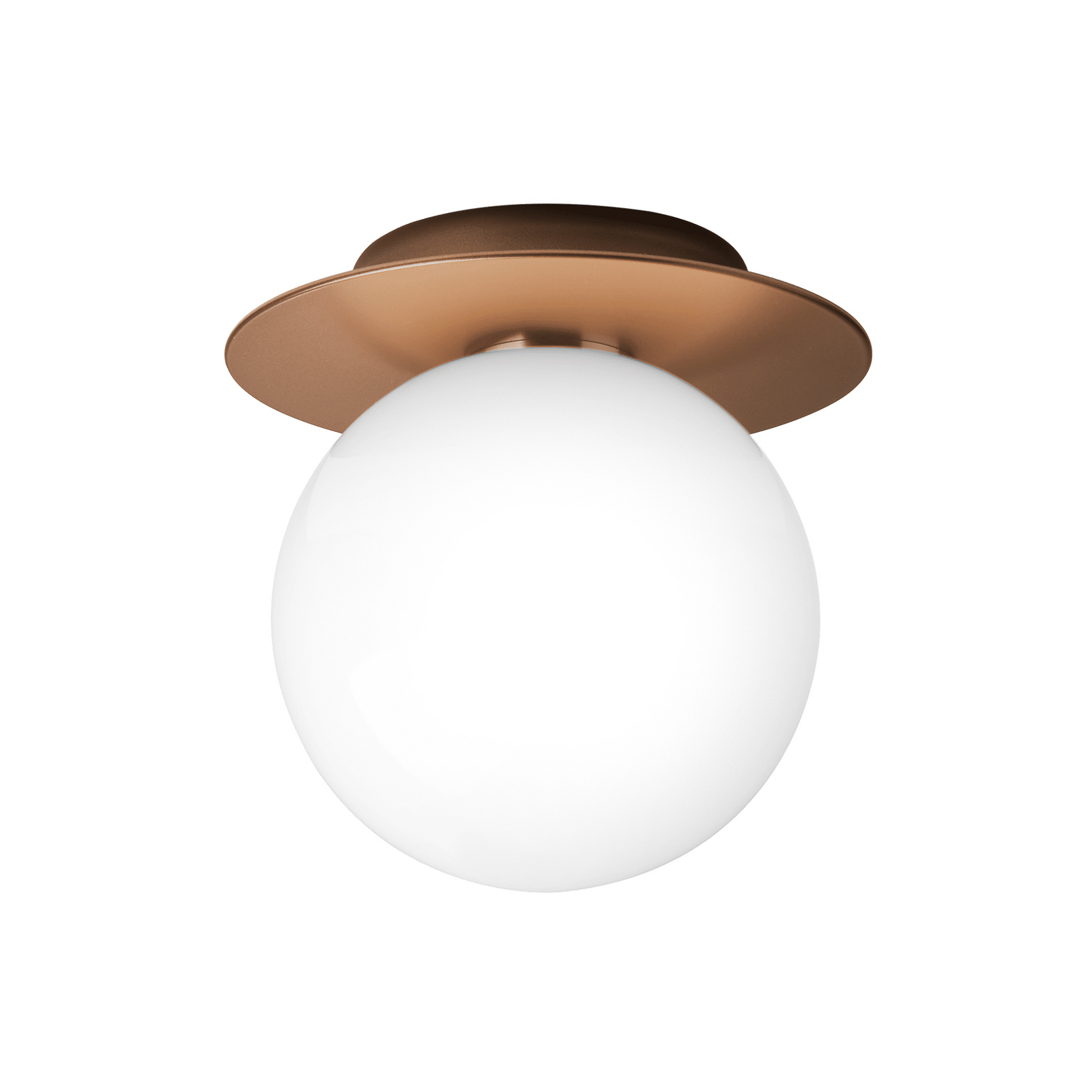 Liila 1 Wall/Ceiling Lamp IP44 Medium Dark Bronze/Opal - Nuura