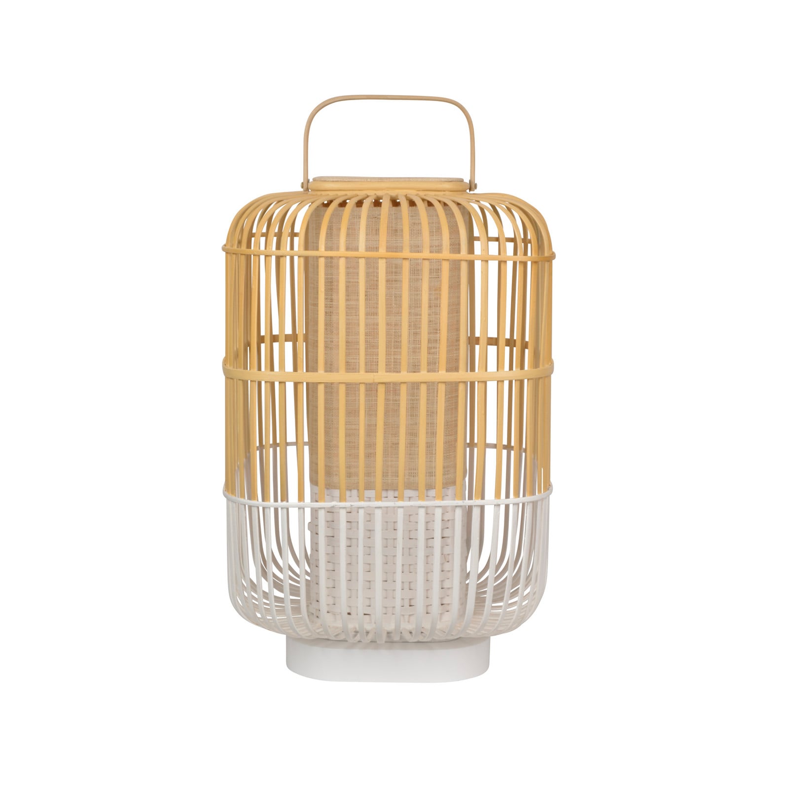 Bamboo Square L bordslampa, vit, höjd 65,5 cm - Forestier - Vardagsrum - Design - Bambu - Med en ljuskälla