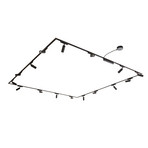 Schienensystem 48V Lumaro Spots 16-flg. schwarz Ø4cm dimmbar