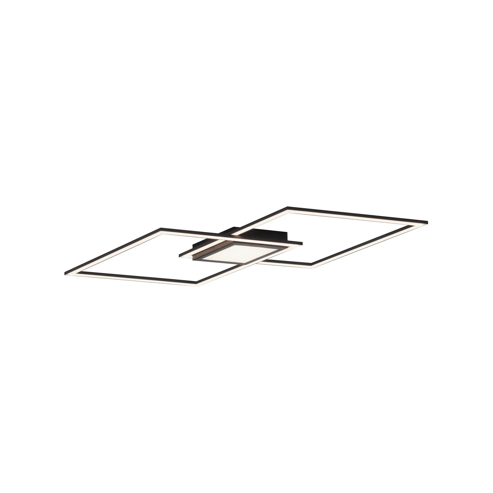 LED stropní svítidlo Asmin, CCT, černé, 106 × 37 cm