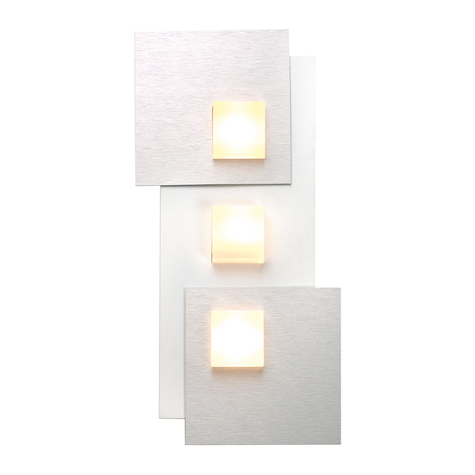 BOPP Bopp Pixel 2.0 LED ceiling light 3-bulb aluminium, for Living / Dining Room, aluminium, 8.5 W, energy efficiency: A+, L: 35 cm, W: 15 cm, H: 3.5 cm