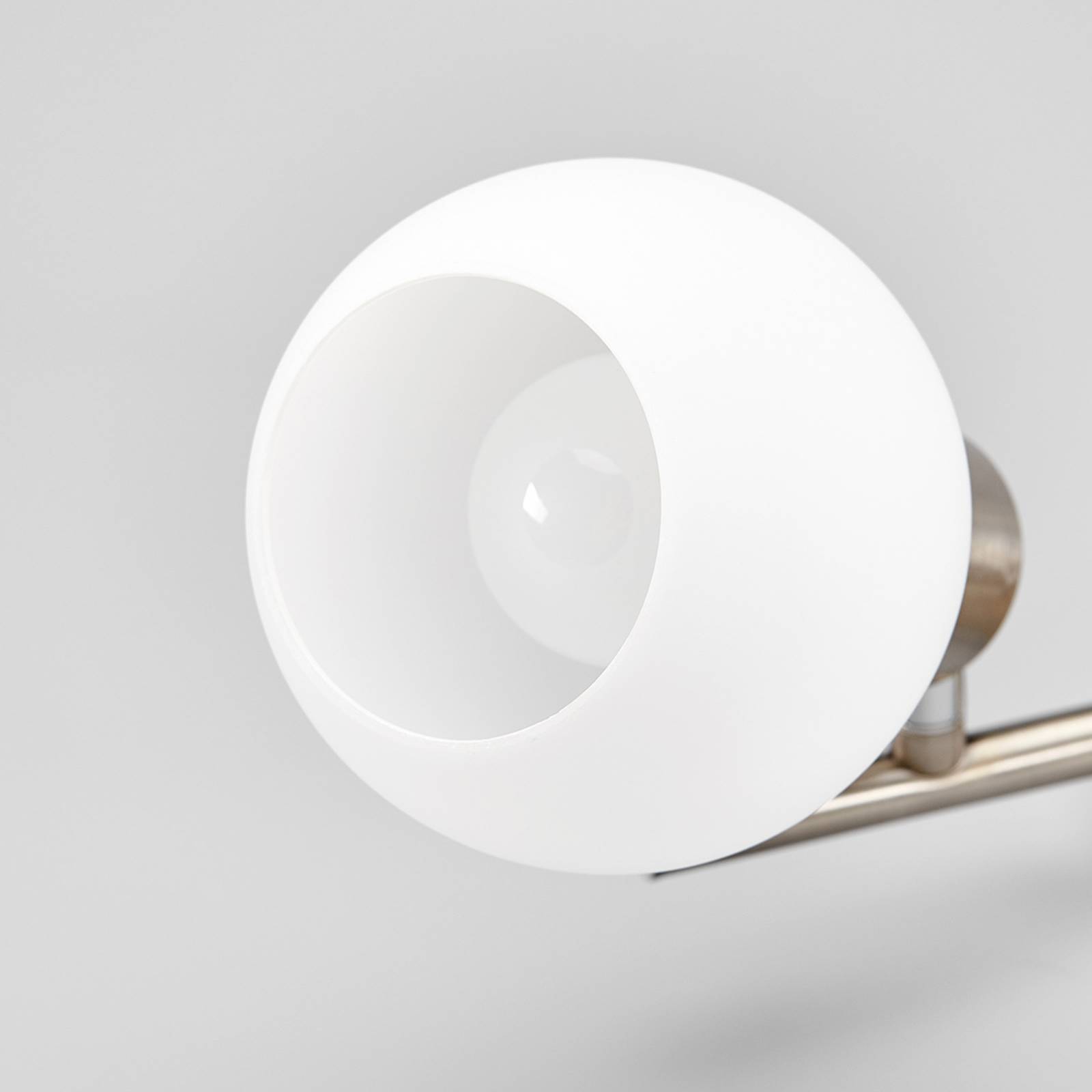 Lampa sufitowa Lindby Elaina, 30 cm, 2-punktowa, nikiel, szkło, E14