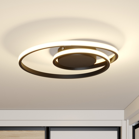 Lindby Kyron LED-taklampe, svart matt