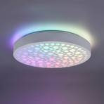 LED plafondlamp Chizu Ø 40,5 cm dimbaar RGB wit