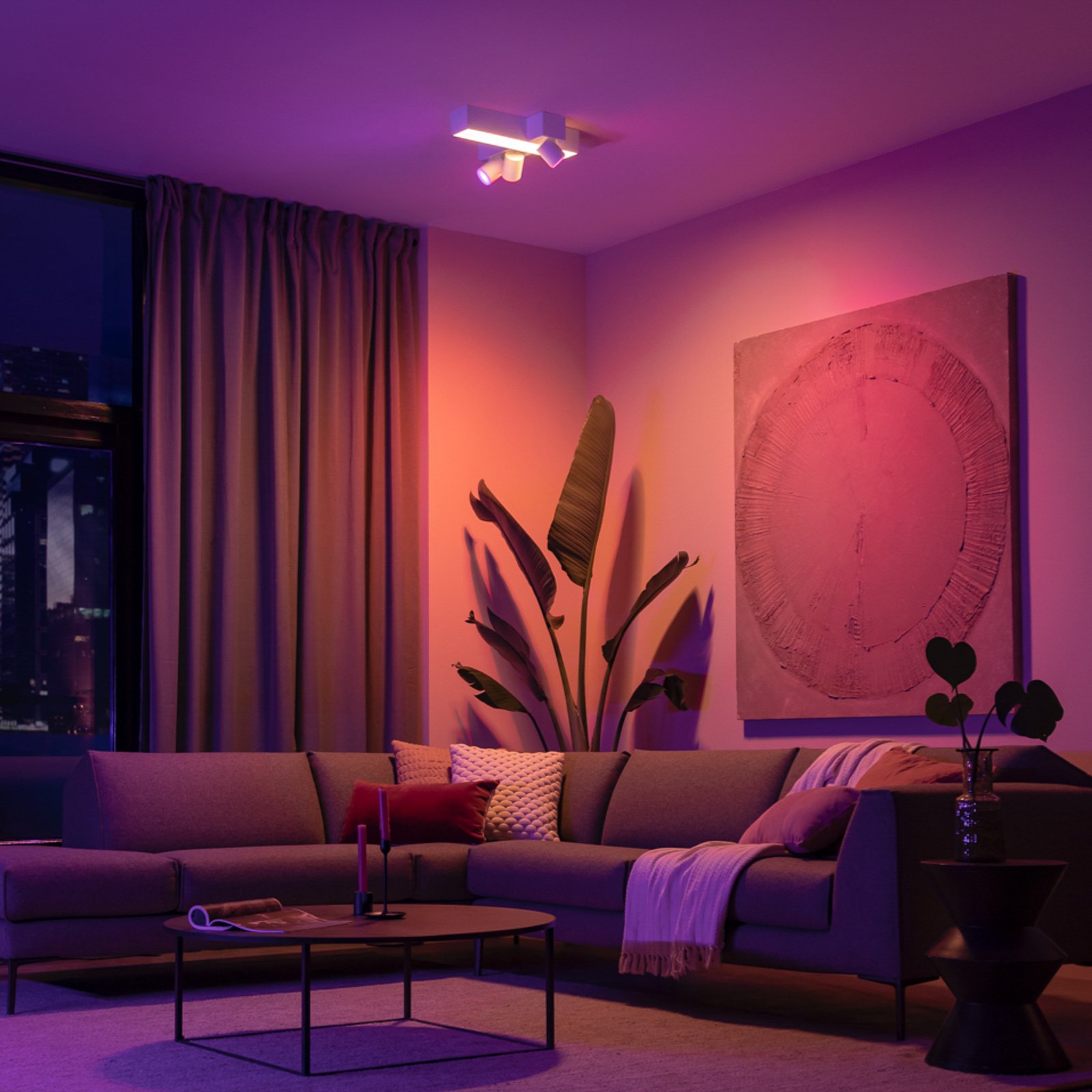 Philips Hue Centris Cross LED-spotlight, hvit, 3 lyskilder RGB CCT