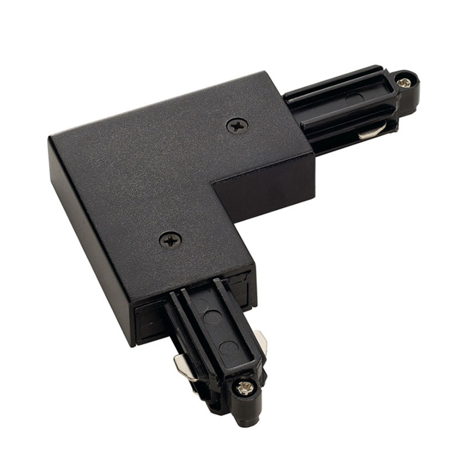 SLV corner connector single-circuit track, black, plastic, L: 10.4 cm, W: 10.4 cm, H: 1.8 cm