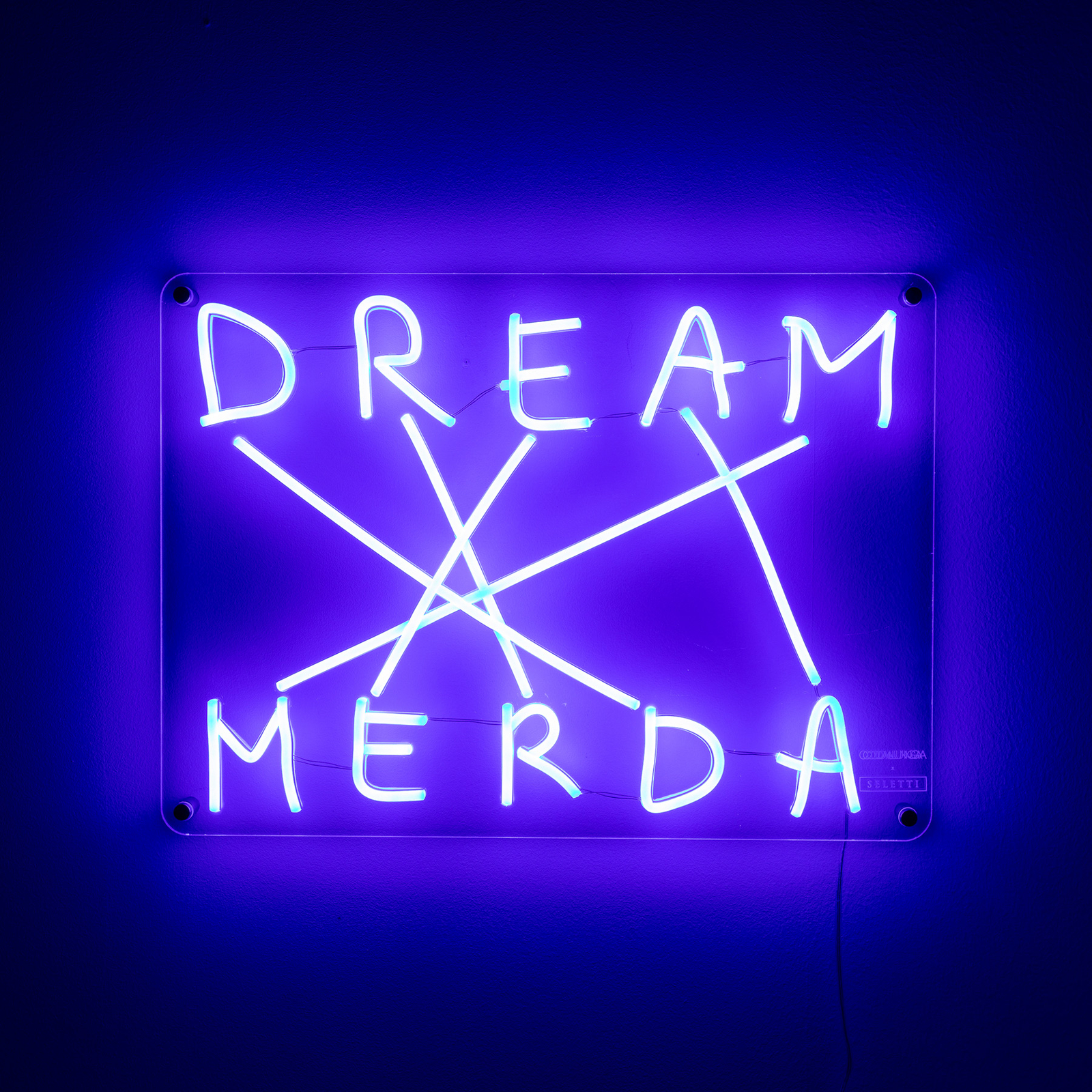 SELETTI Dream-Merda LED dekorativna stenska svetilka, modra