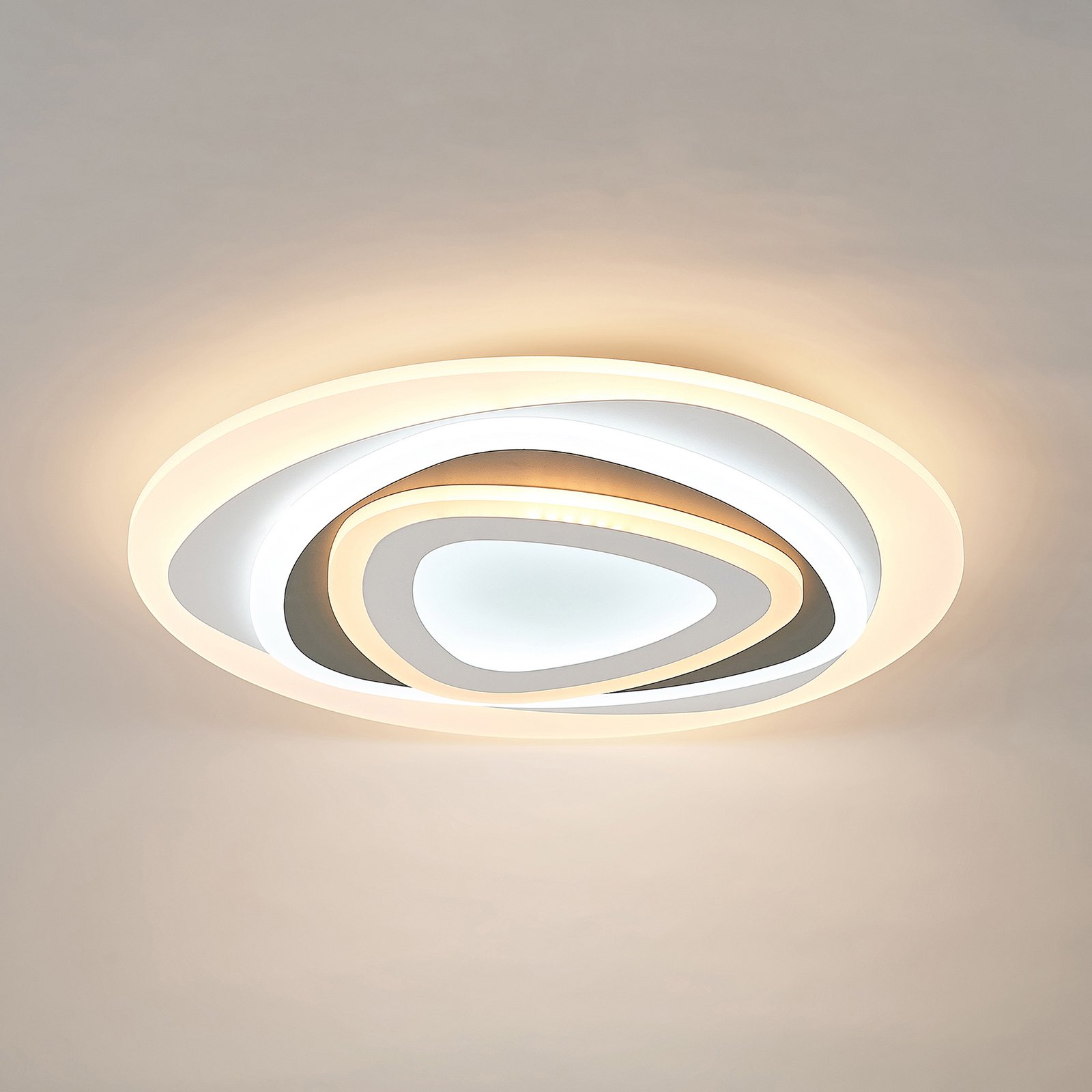 Rebeka LED Ceiling Lamp White/Anthracite - Lindby