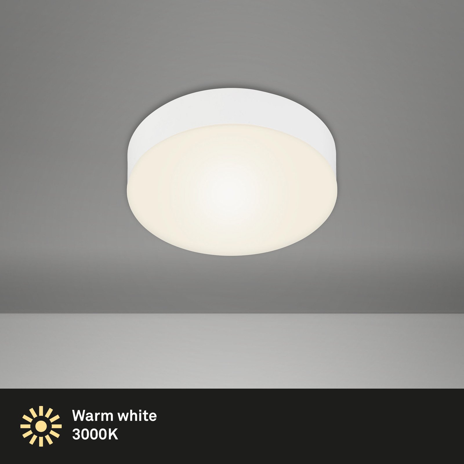 Stropné svietidlo Flame LED, Ø 15,7 cm, biele