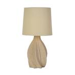 Lampada da tavolo Twist, beige, altezza 46 cm, tessuto/ceramica