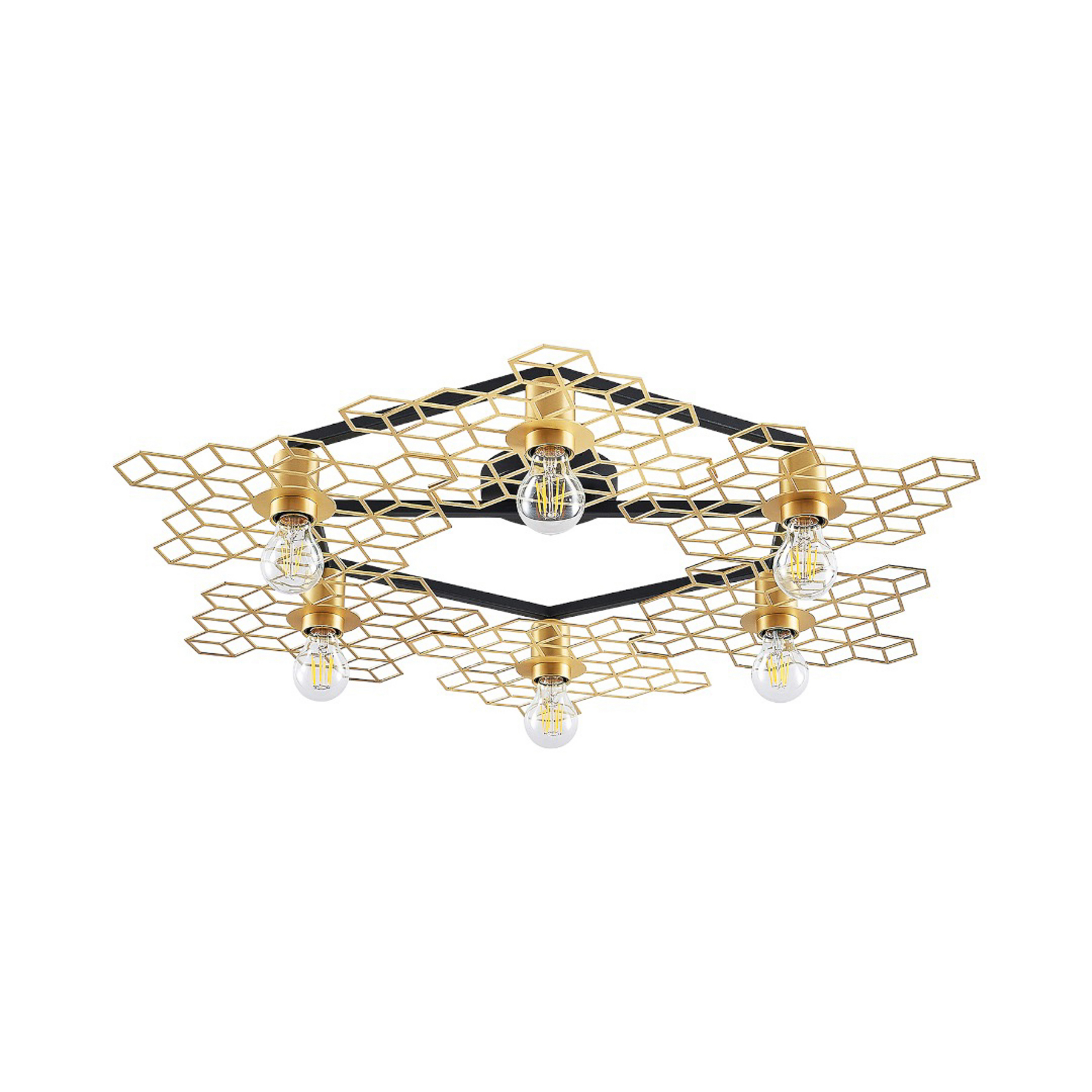 Alexaru Round 6 Ceiling Lamp Gold - Lucande