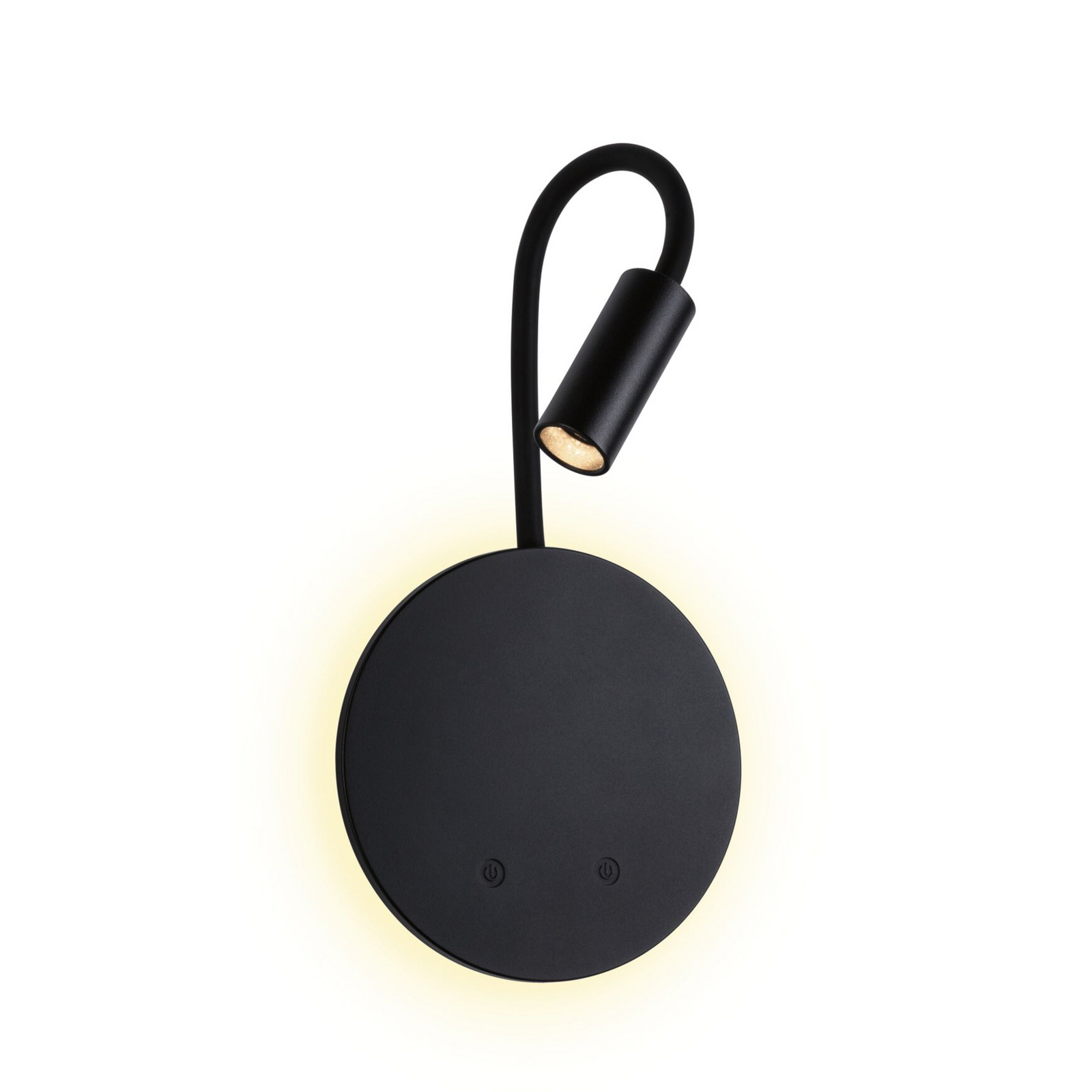 Applique murale LED rechargeable Miora, noire, bras flexible, variateur Applique murale LED rechargeable Miora, noire, bras flexible, variateur