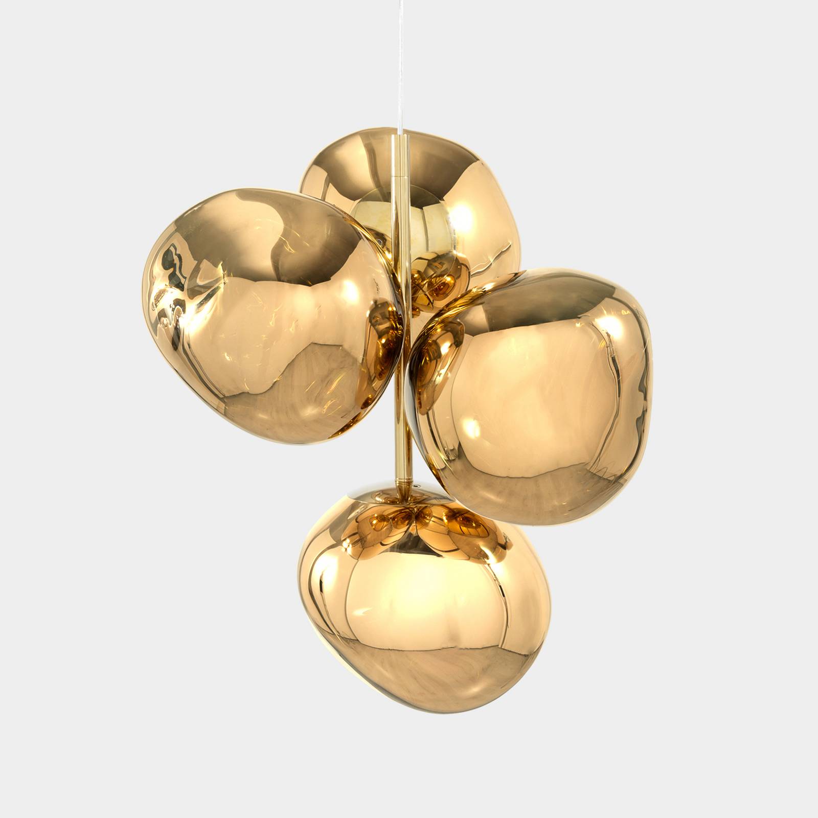 Tom Dixon LED-Hängelampe Melt Chandelier Mini, goldfarben