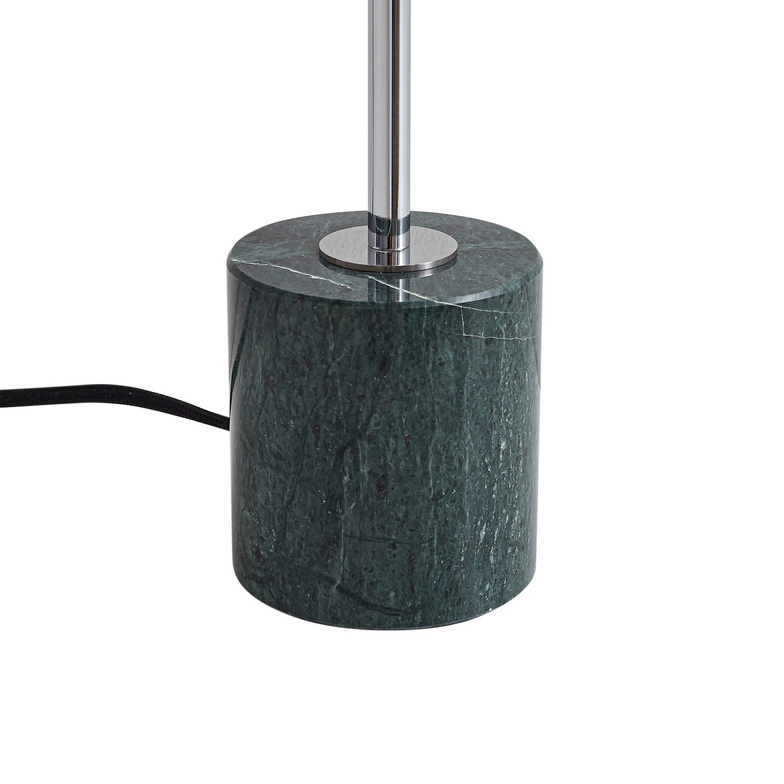 Lindby Lampada da tavolo Branford, 46 cm, bianco/verde, vetro/marmo