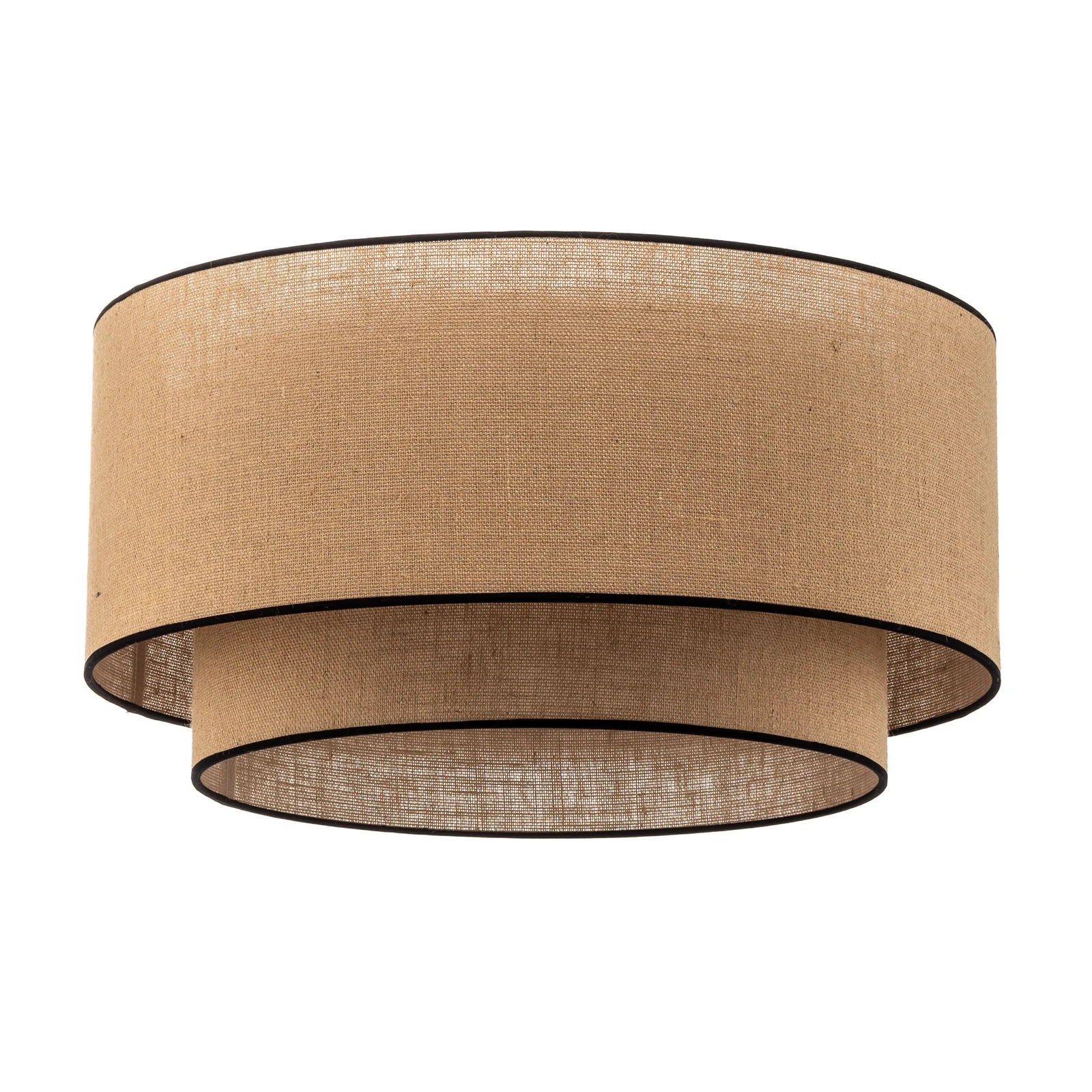 Plafondlamp Boho, bruin/zwart, Ø 60 cm, textiel