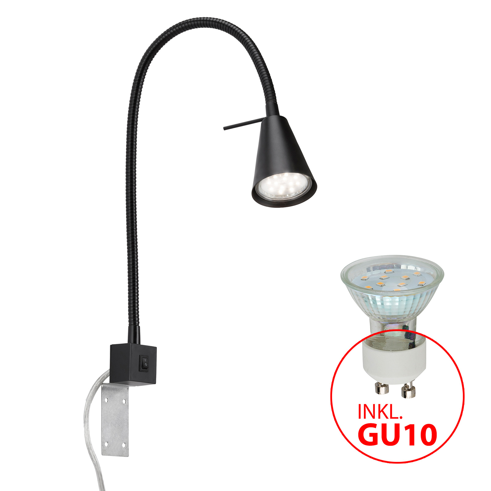 Tuso LED-vegglampe, sengemontering