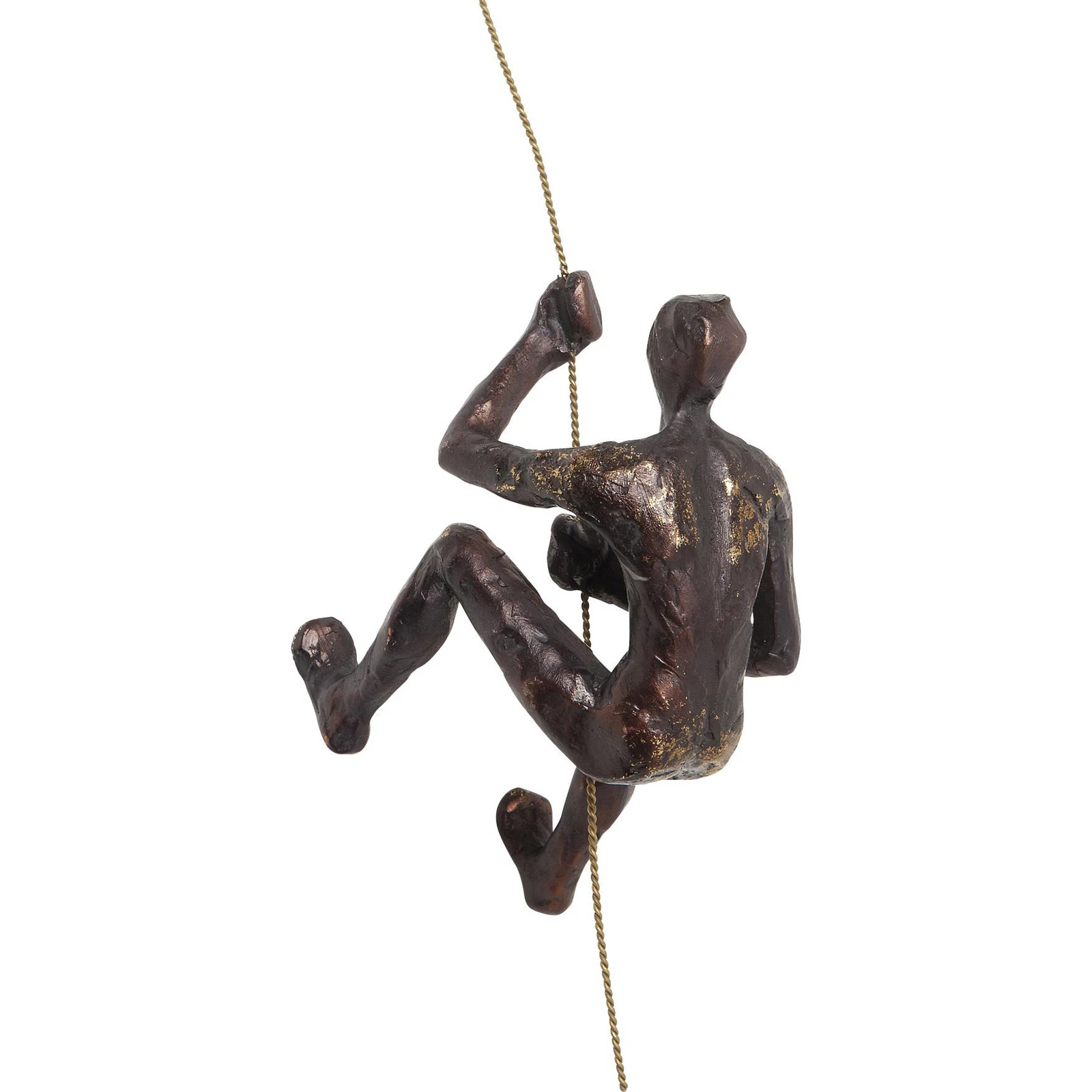 KARE wandobject Climber Rope, polyresin, hoogte 51 cm, bruin