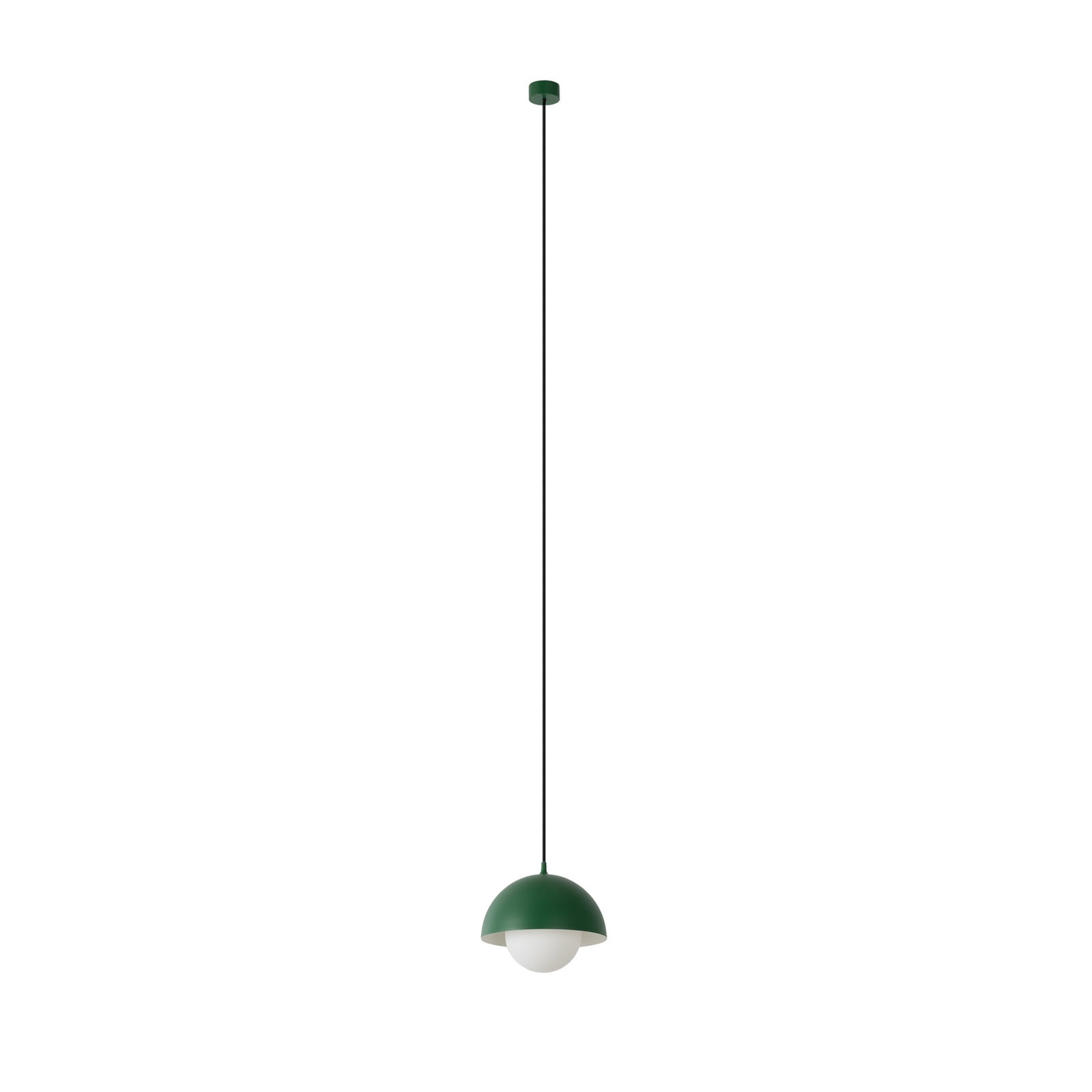 Żyrandol Nola Hide, zielono-biały, Ø 22 cm, aluminium/szkło, E14 Żyrandol Nola Hide, zielono-biały, Ø 22 cm, aluminium/szkło, E14