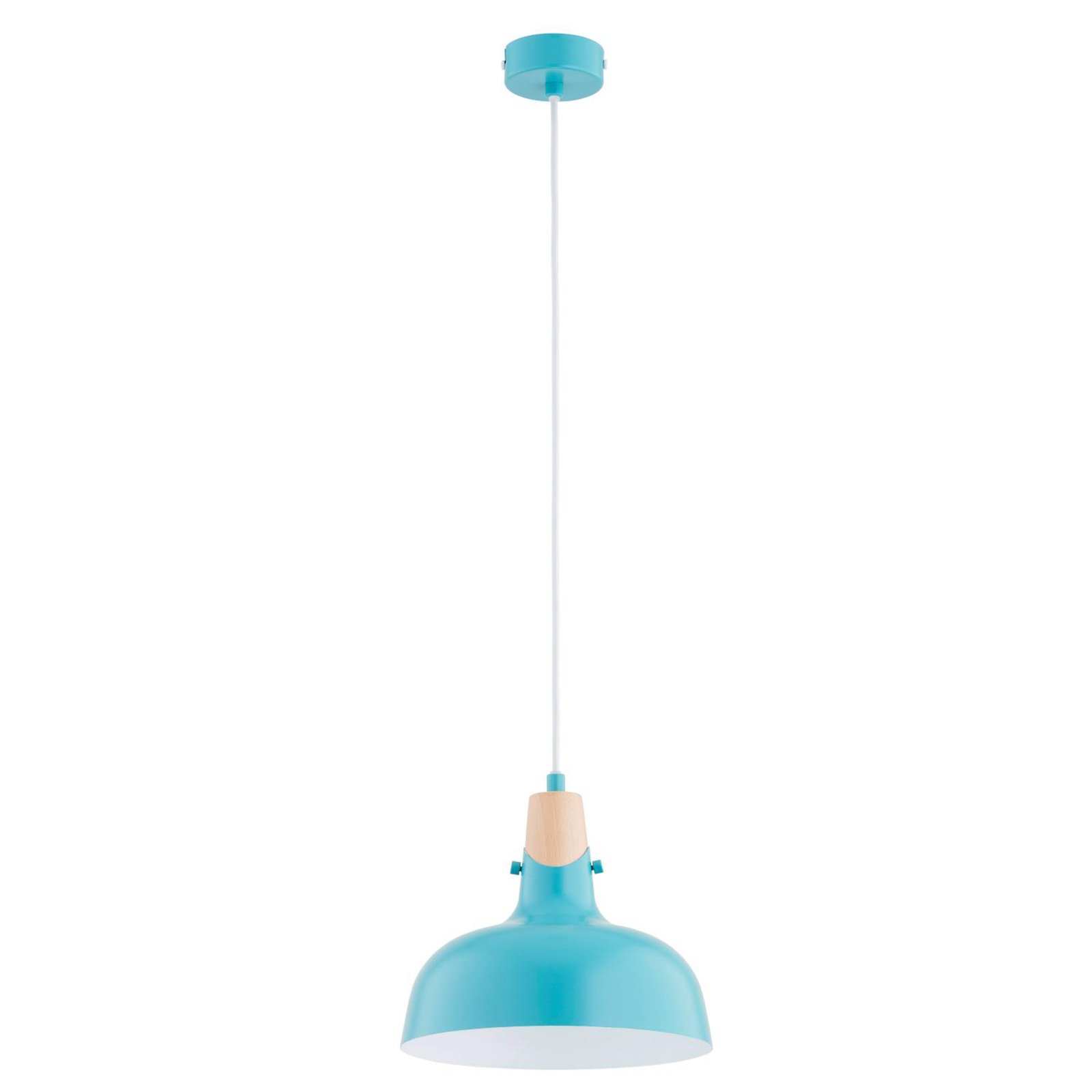 Lámpara colgante Solo Gem, azul claro, Ø 23 cm, metal