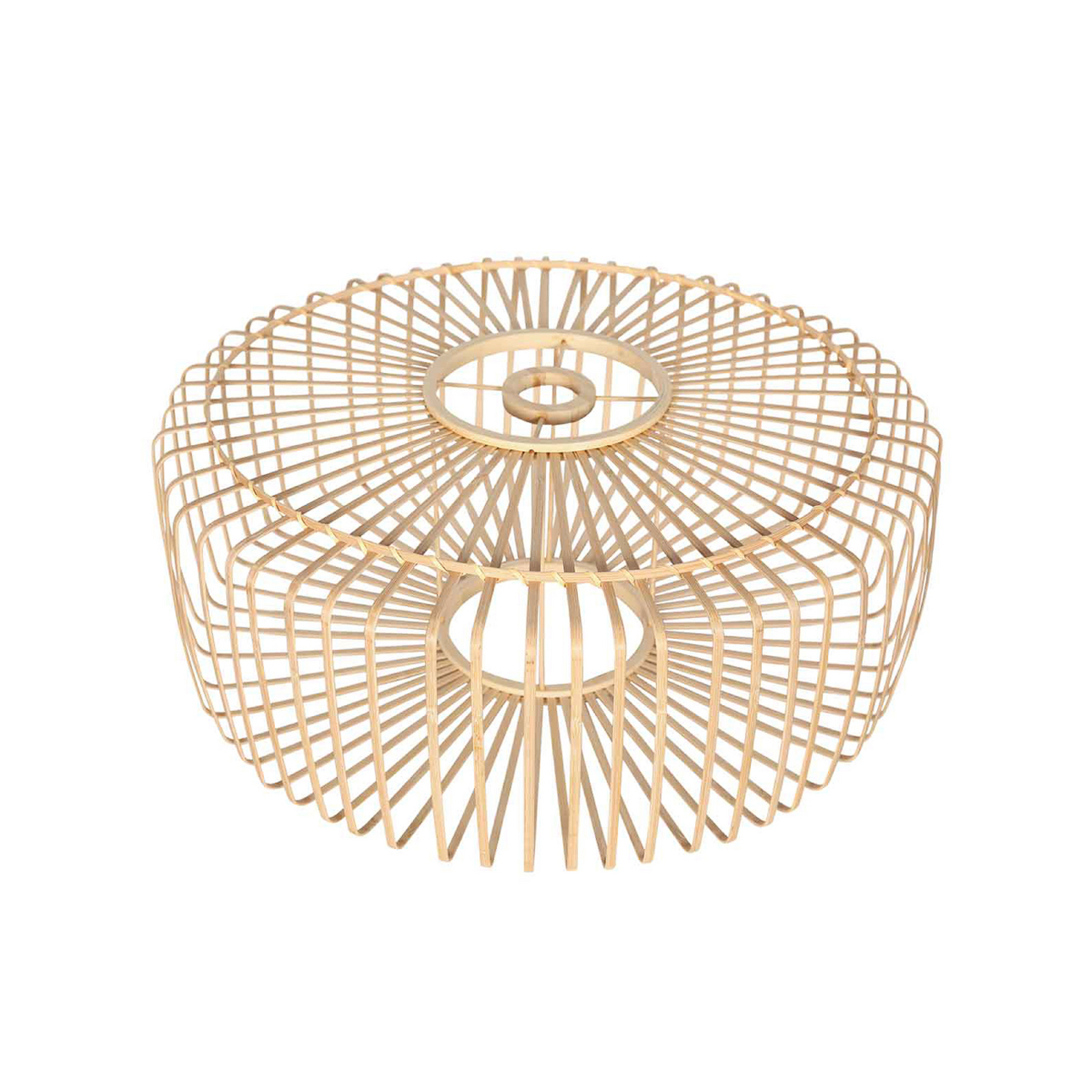 Kaareva lattiavalaisin Sparkled Light, musta/luonnonvärinen bambu, 240 cm