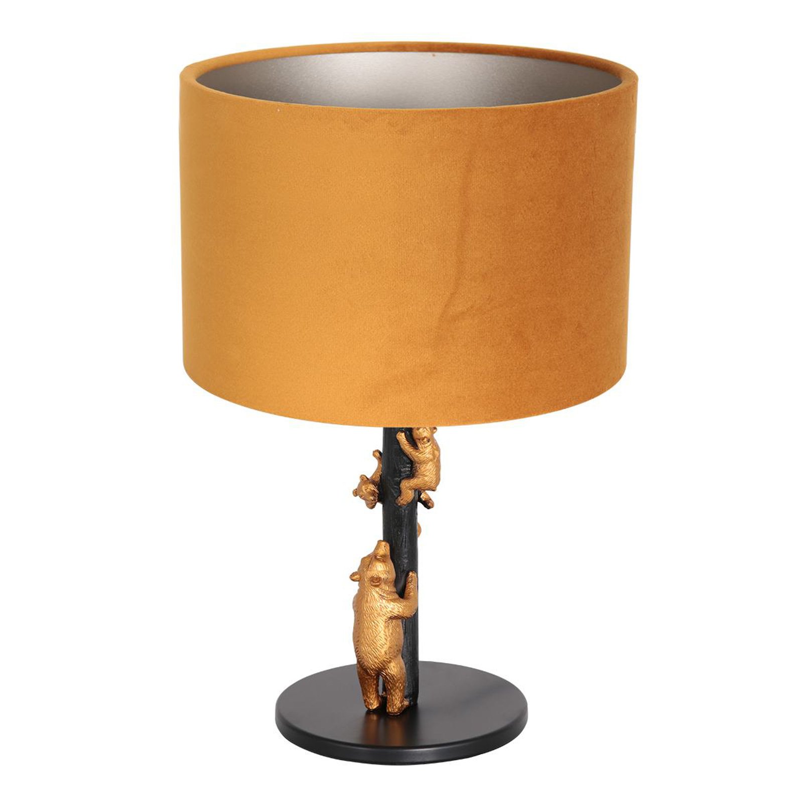 Animaux 8235ZW table lamp, metal, velvet, black, gold