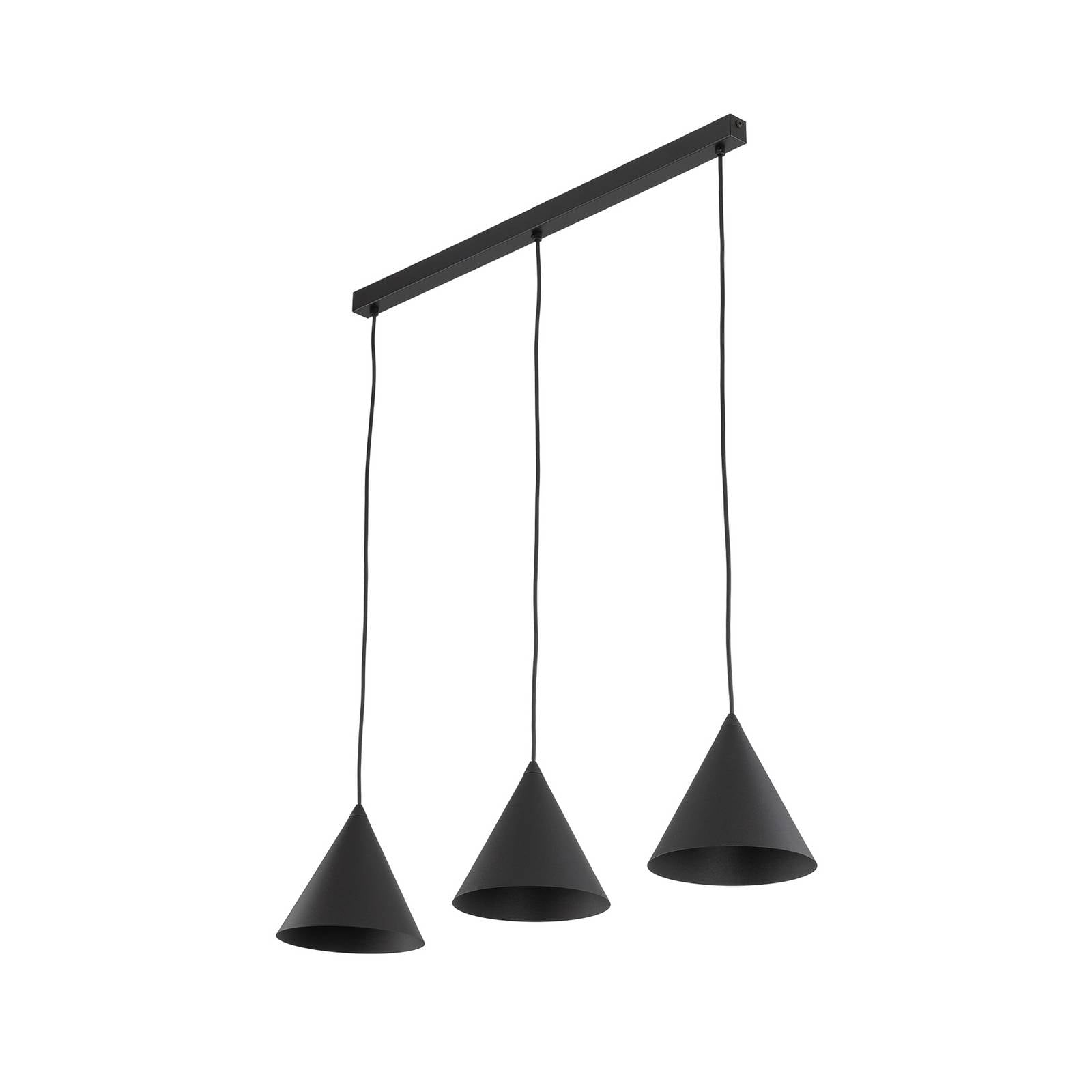 Hängeleuchte Cono, 3-flammig, schwarz, E27