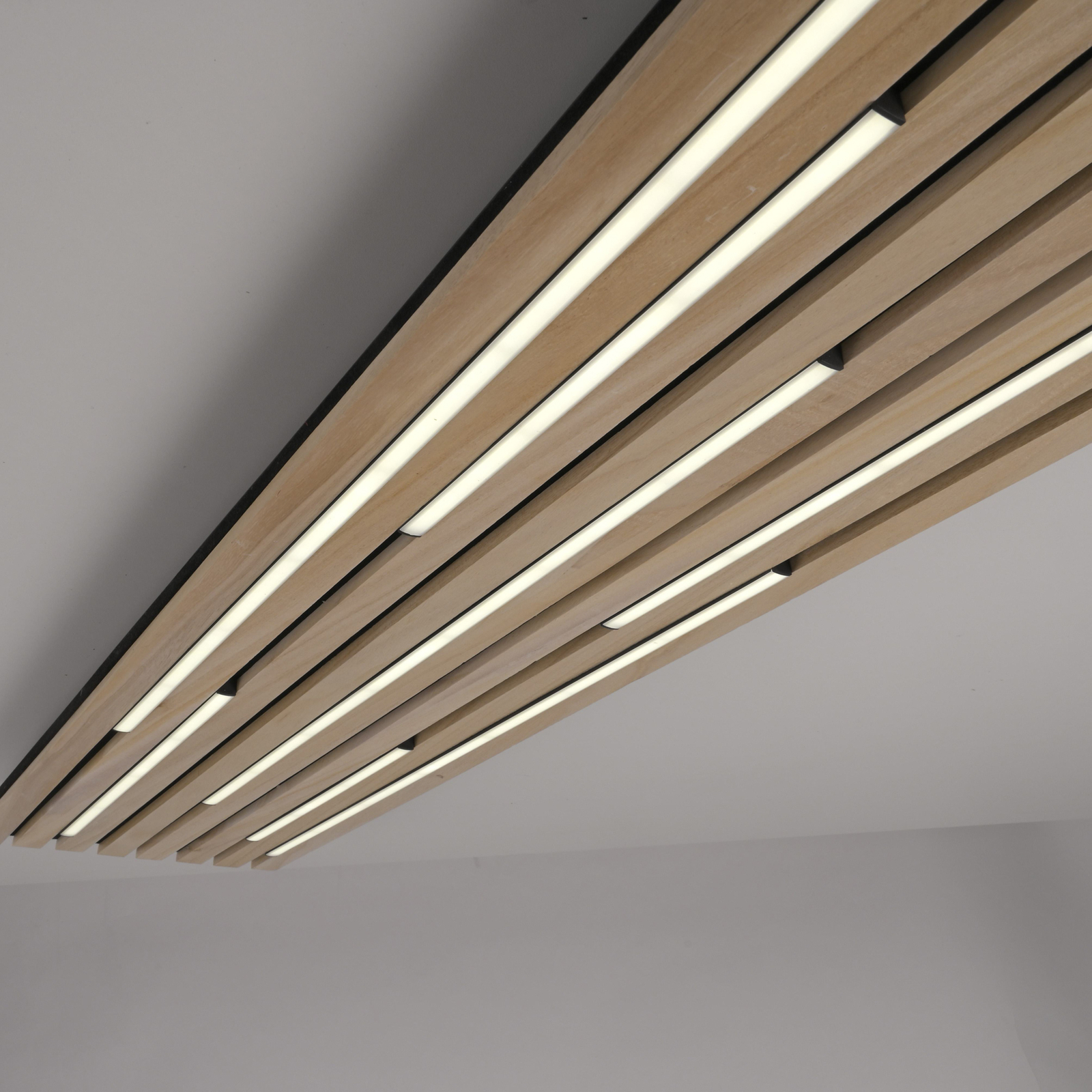 Paul Neuhaus Smart LED lubinis šviestuvas Q-Acoustic wood 115 x 31cm