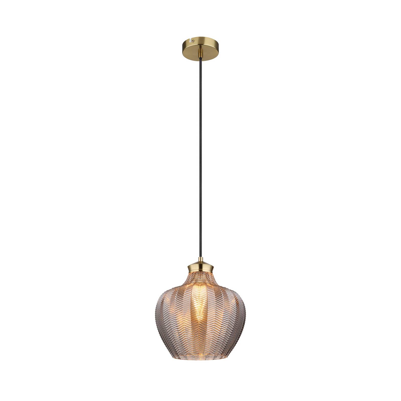 Hängelampe Jessica, Ø 25 cm, rauchgrau, Glas