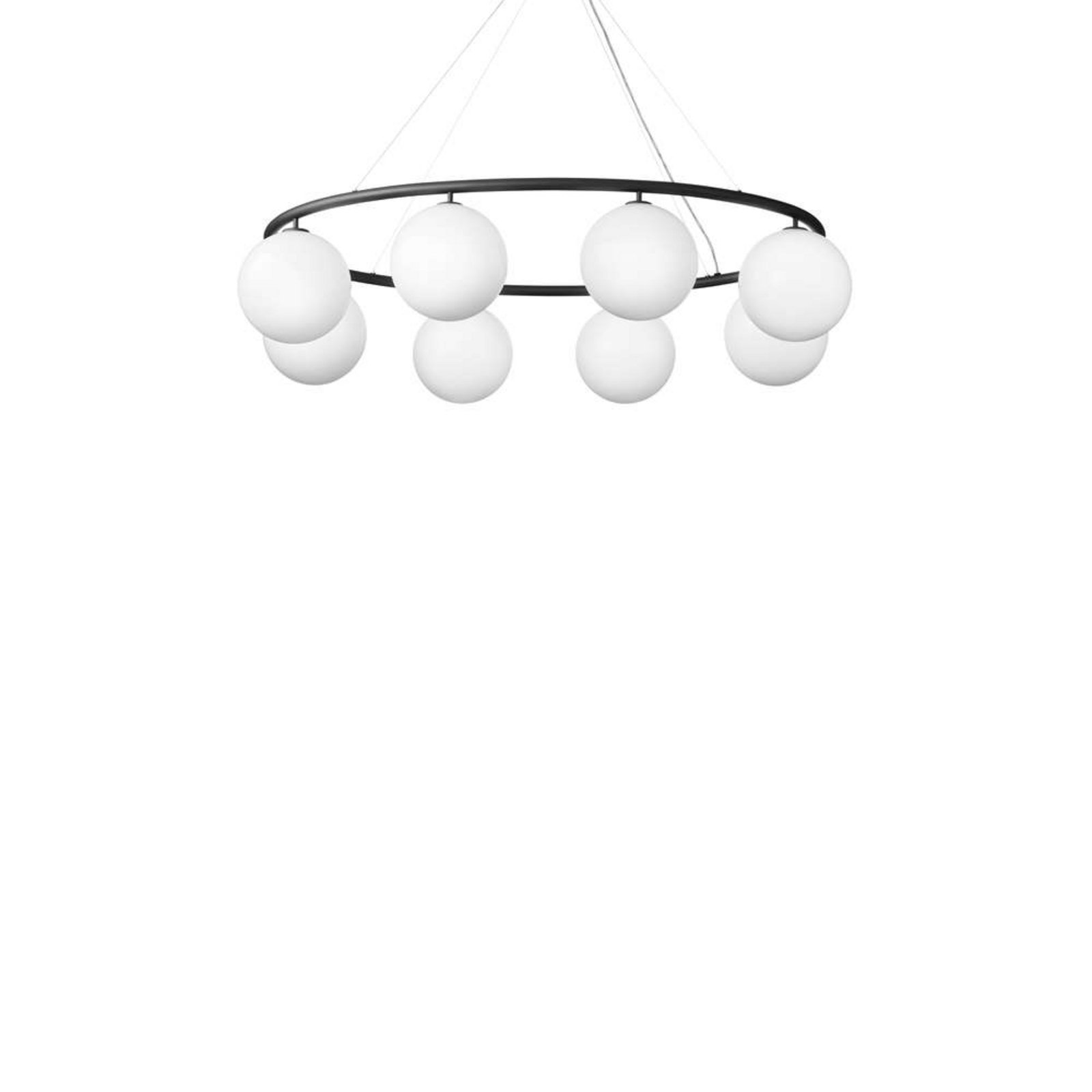 Miira 8 Oval Chandelier Rock Grey/Opal - Nuura