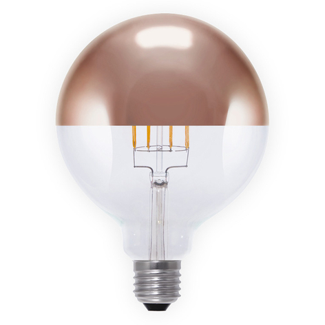 E27 8W 926 LED-Kopfspiegellampe Globe G125, kupfer