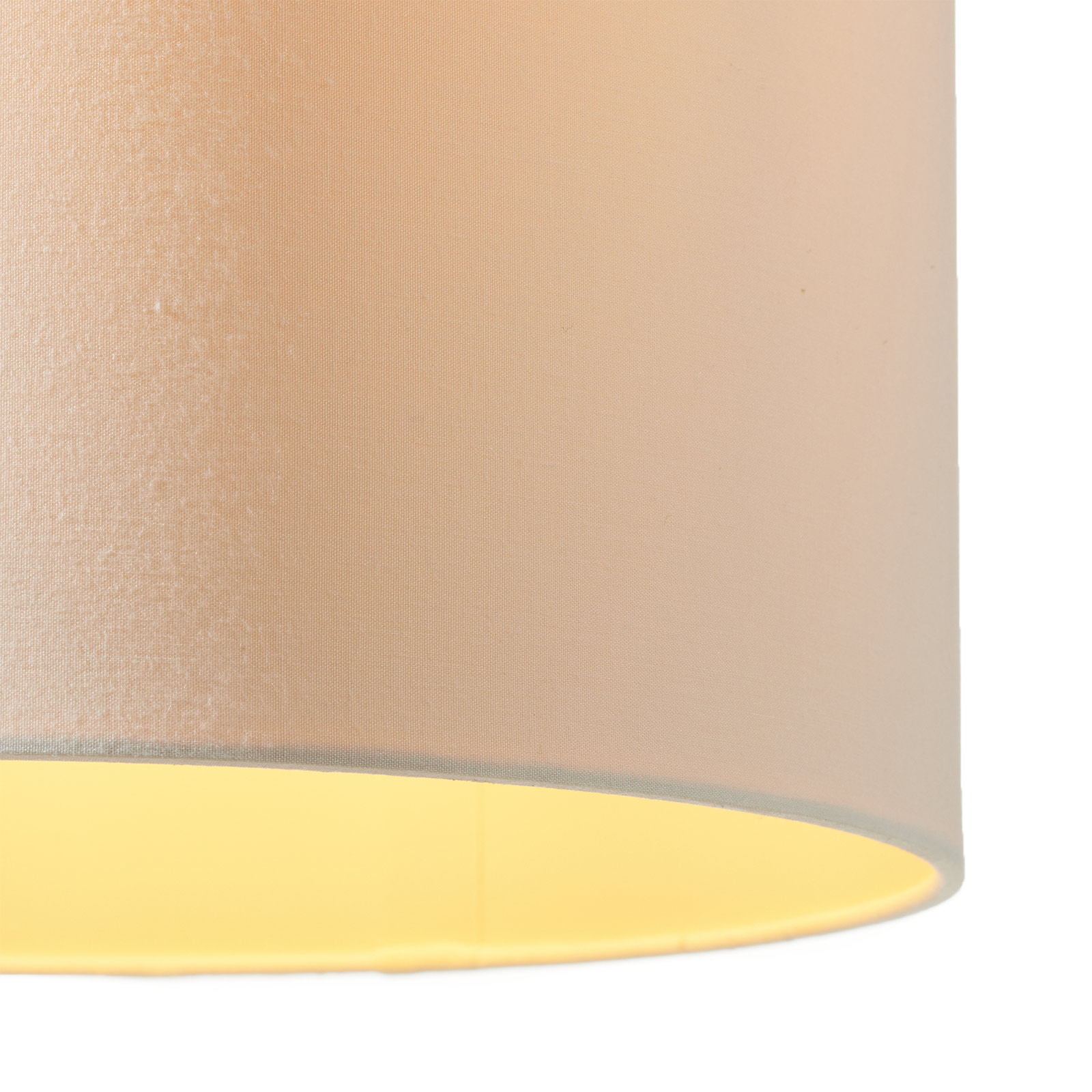Lucande Patrik stof-hængelampe, Ø 30 cm, creme