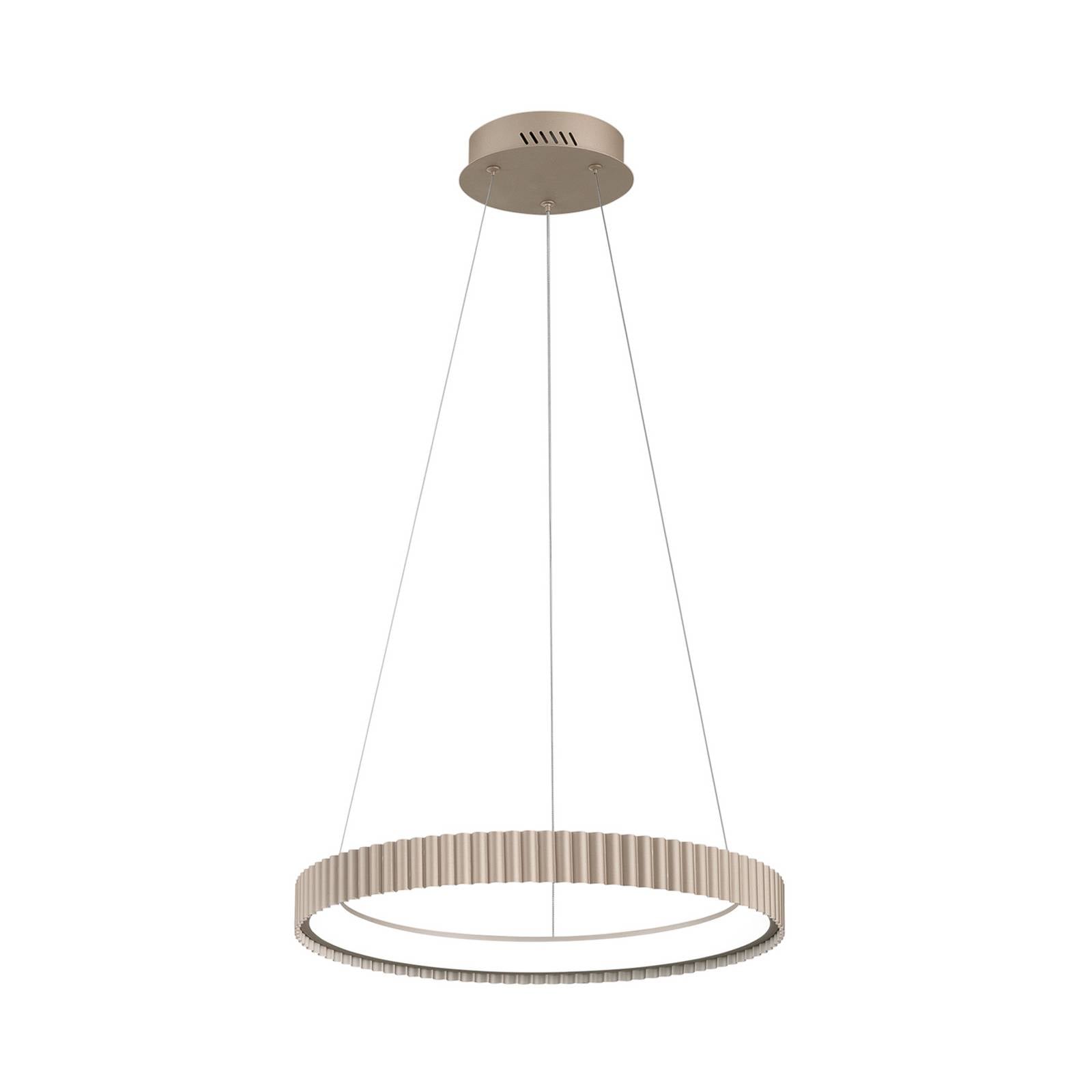 LED-Pendellampe Niike, goldfarben, Ø 50 cm, Metall, CCT