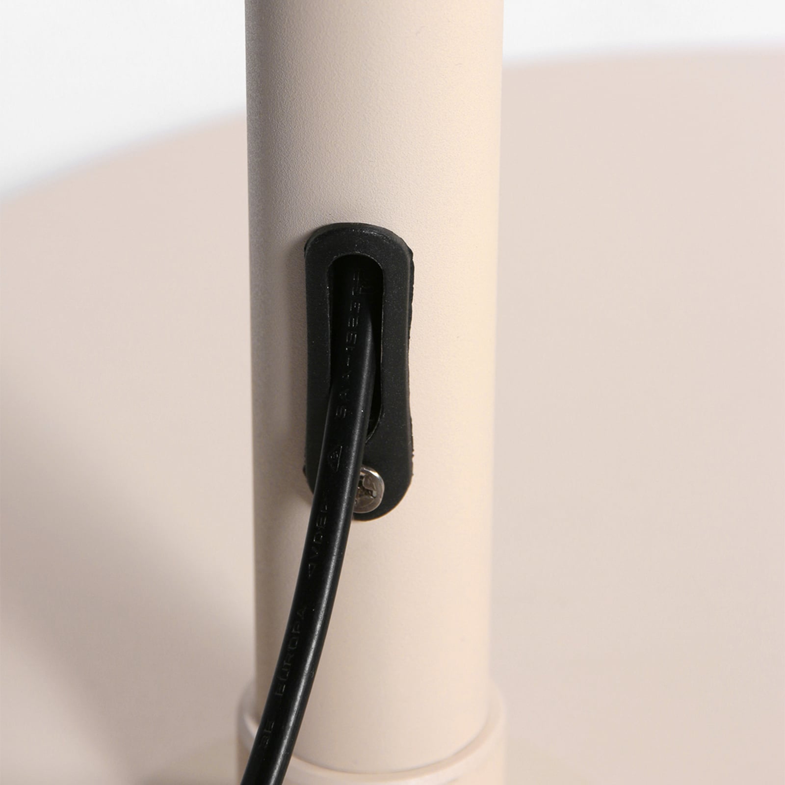 Lampadar curbat Sparkled Light, crem/in gri, 240 cm