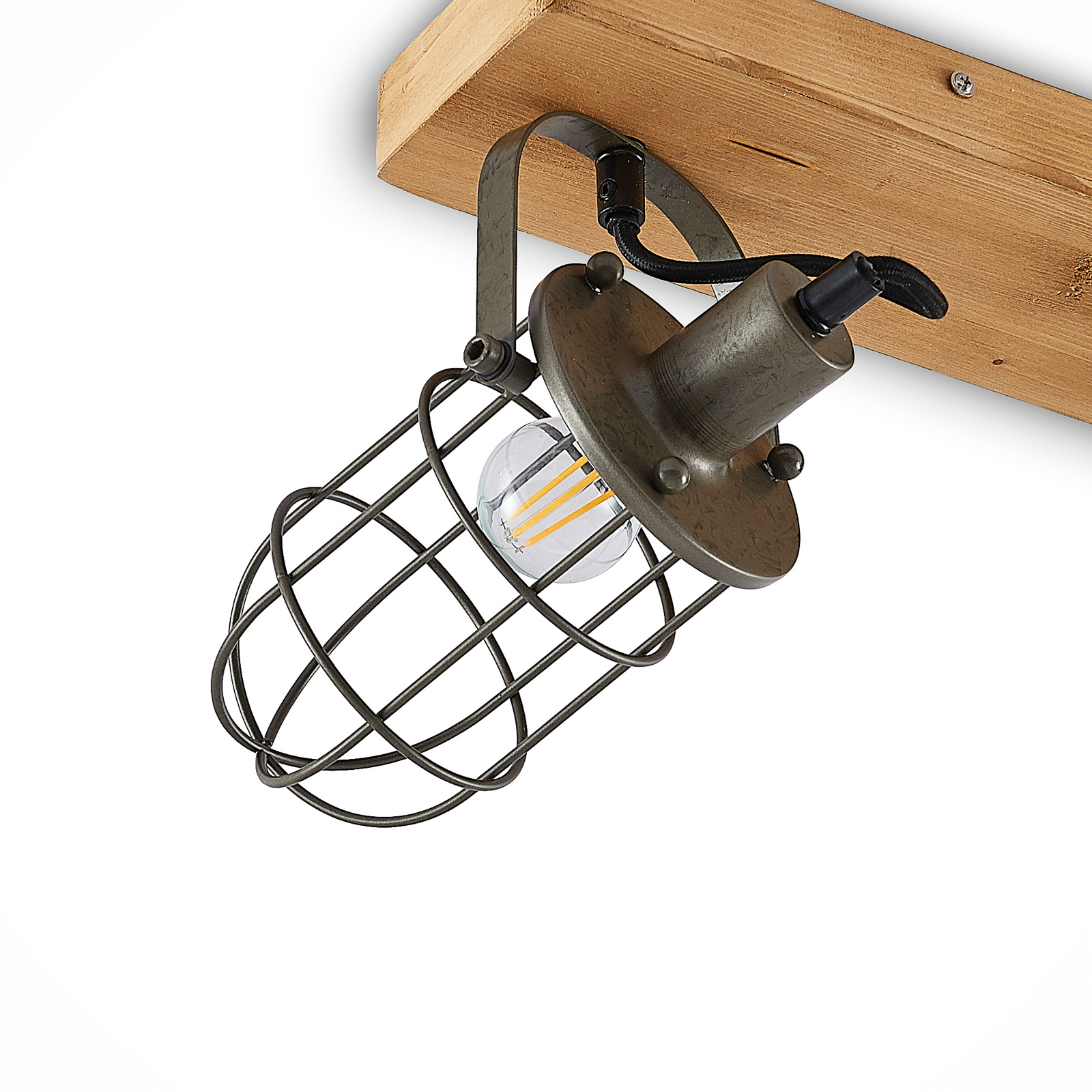 Lindby Serima ceiling lamp with 3 cage lampshades