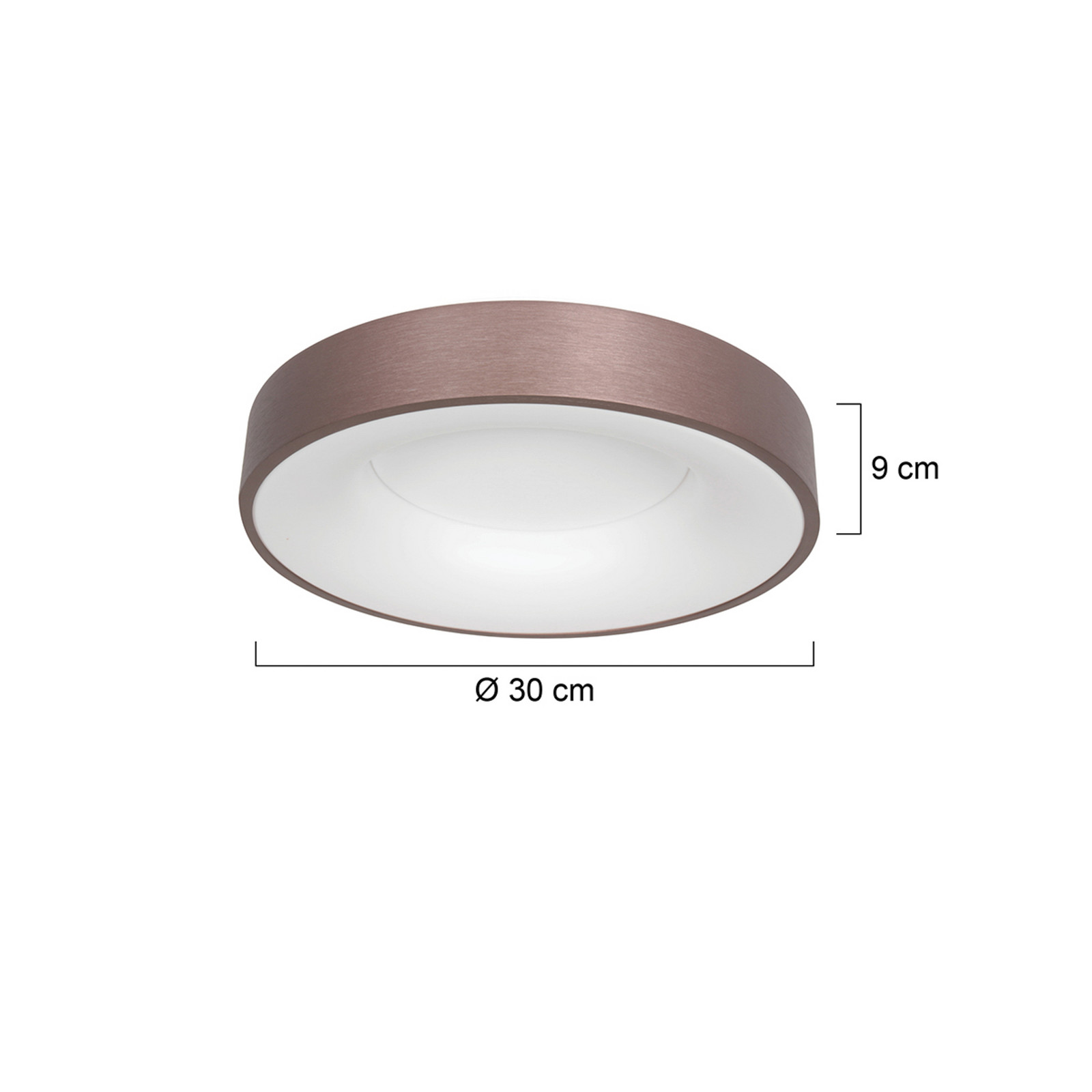 Steinhauer Plafonieră cu LED Ringlede 2.700 K Ø 30 cm bronz - Camera de zi / sufragerie - modern - Metal