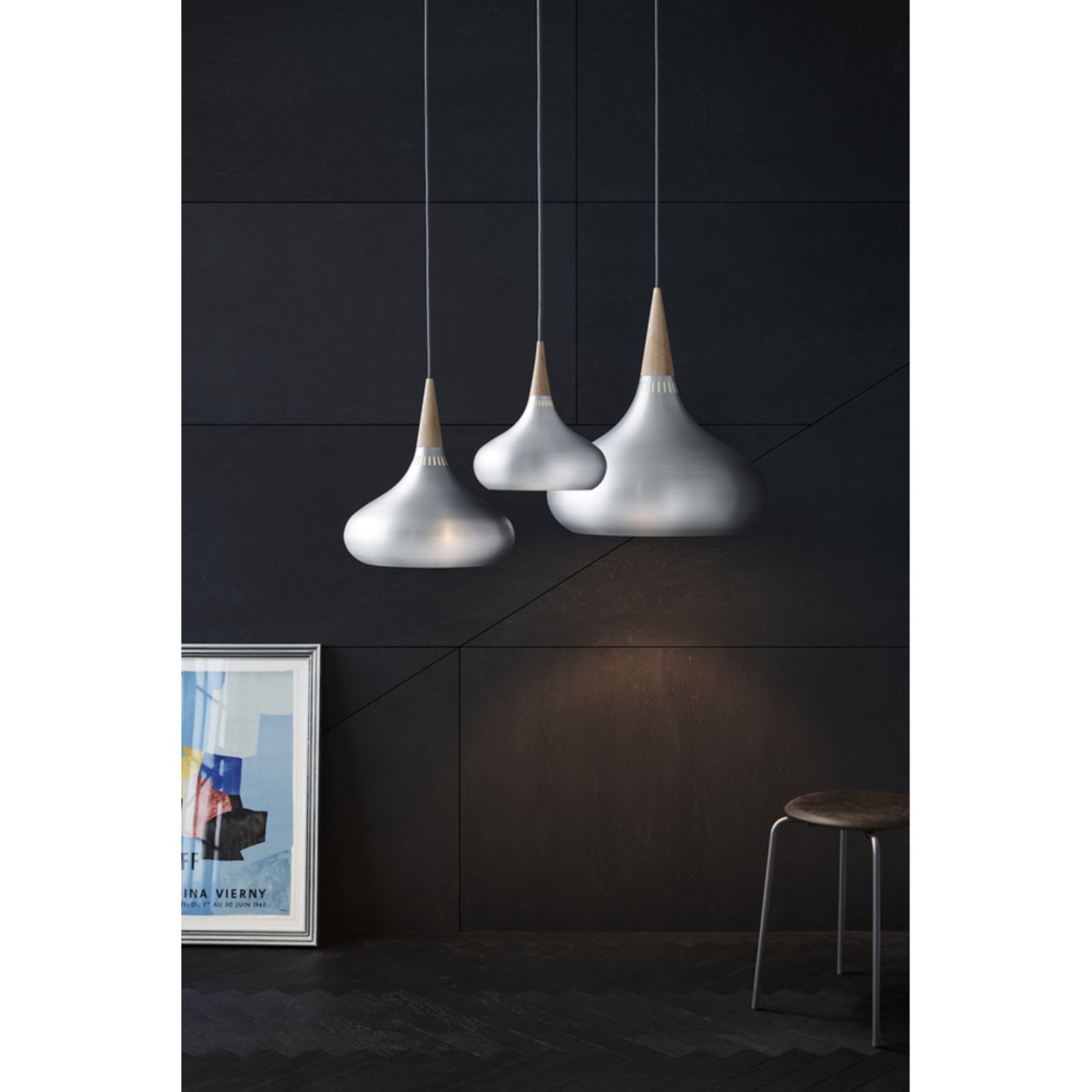 Orient Svart P1 Taklampa 3m Sladd - Fritz Hansen