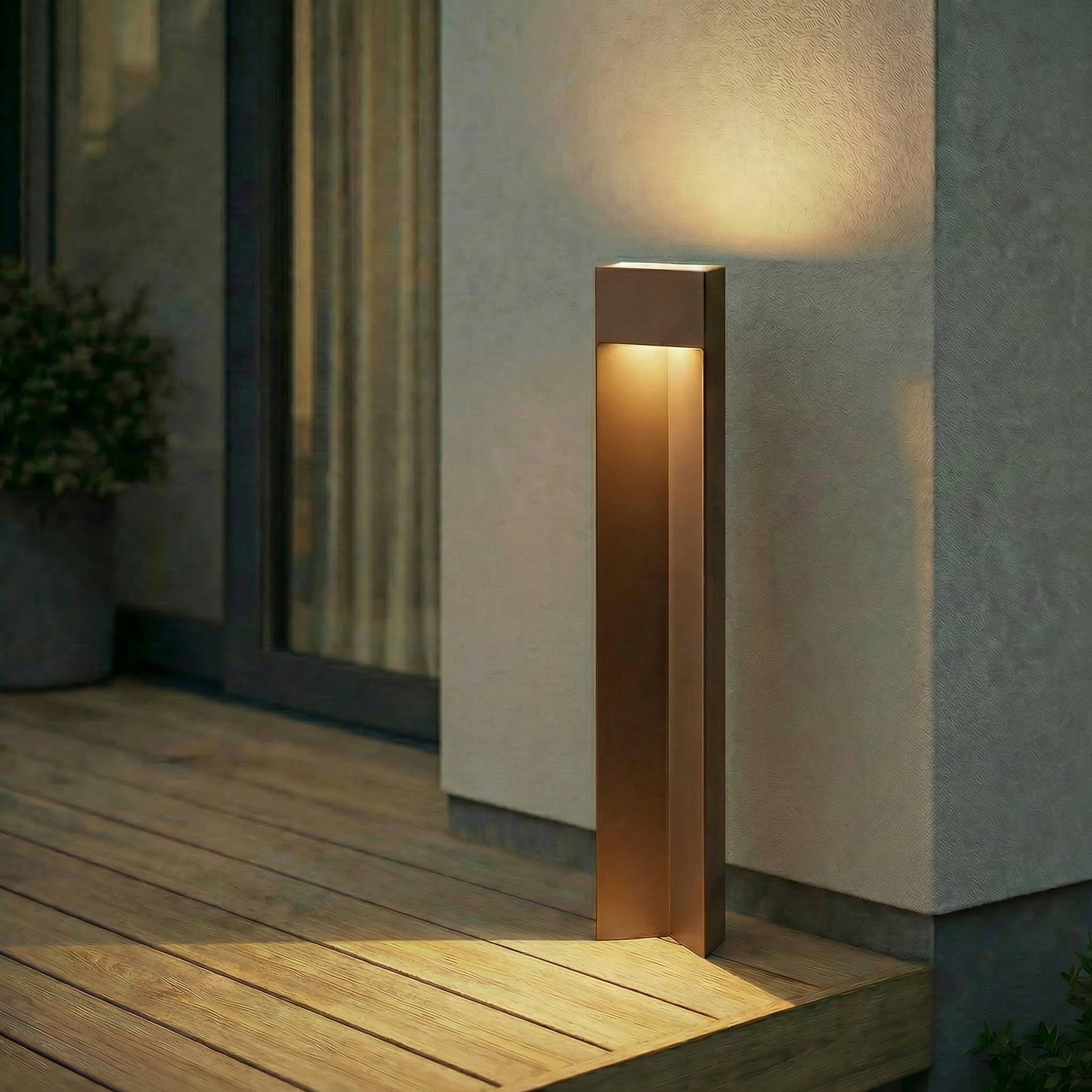 Lucande Kaholo LED ösvény világítás, barna, 90 cm, IP44