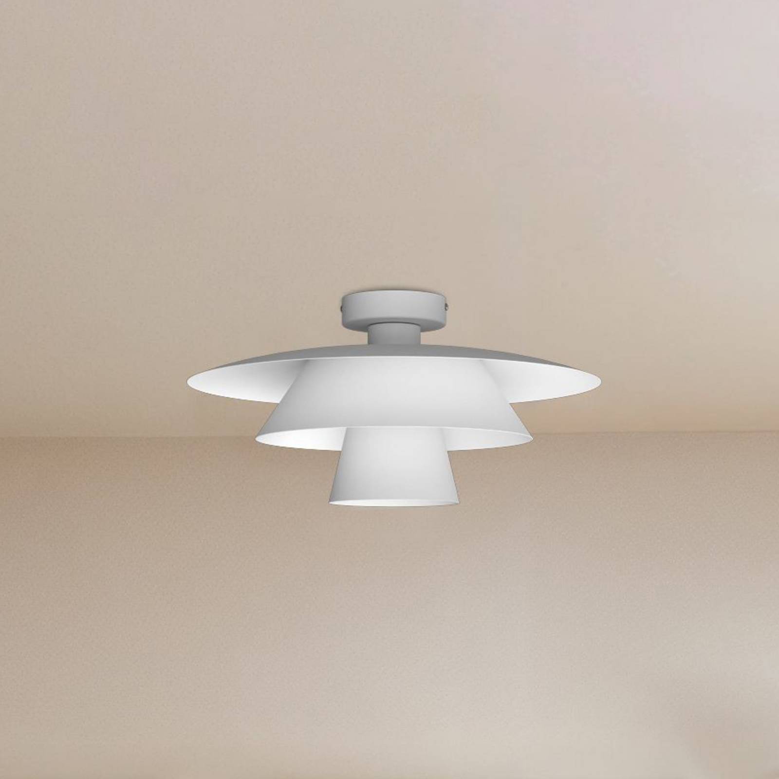 Deckenleuchte Plato, weiß, Metall, Ø 38 cm, E27 günstig online kaufen