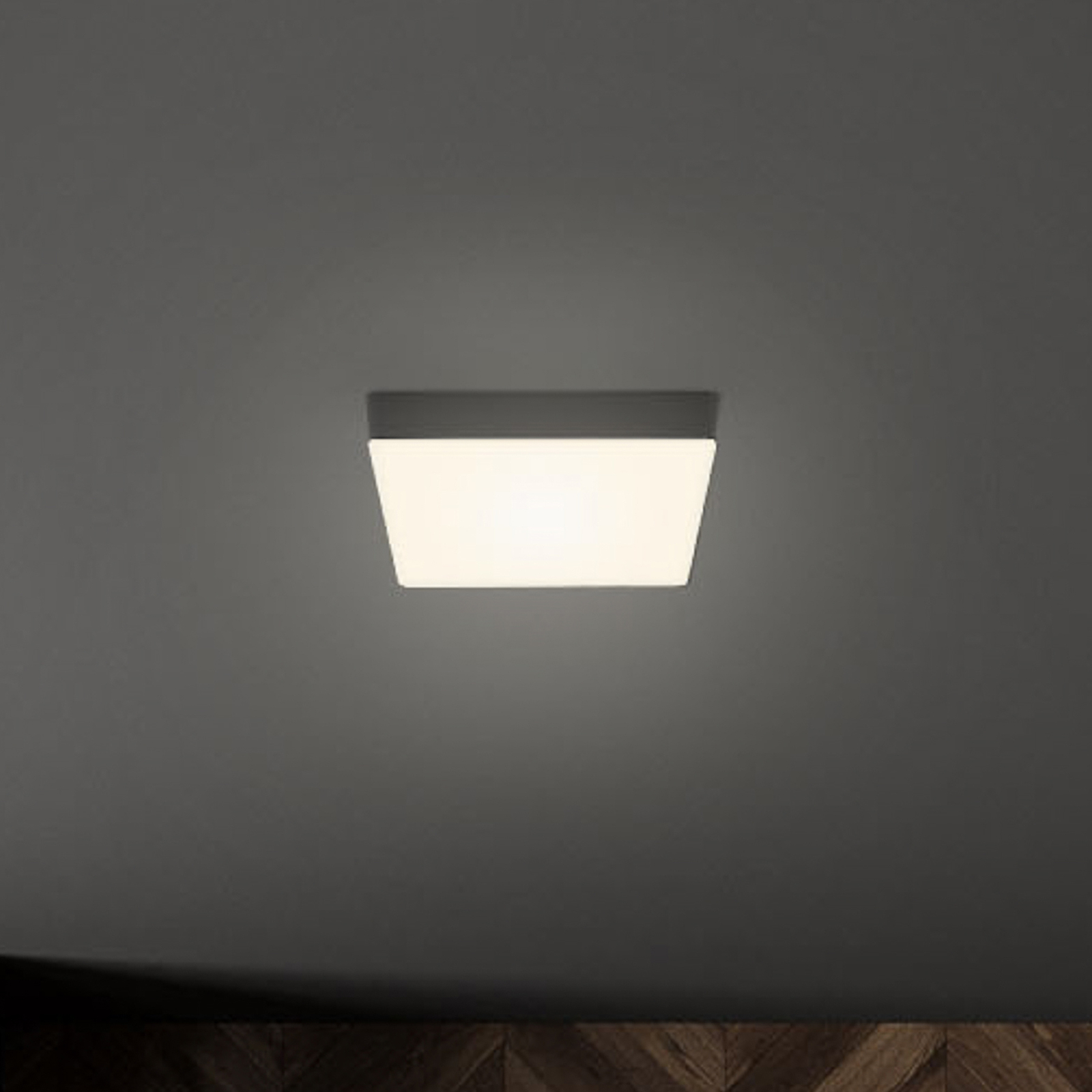 Flame LED ceiling light, square