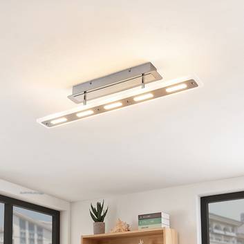 Lindby Lavea lámpara LED de techo en cromo