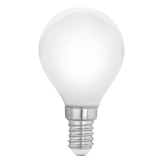 Ampoule LED E14 P45 4 W, blanc chaud, opale