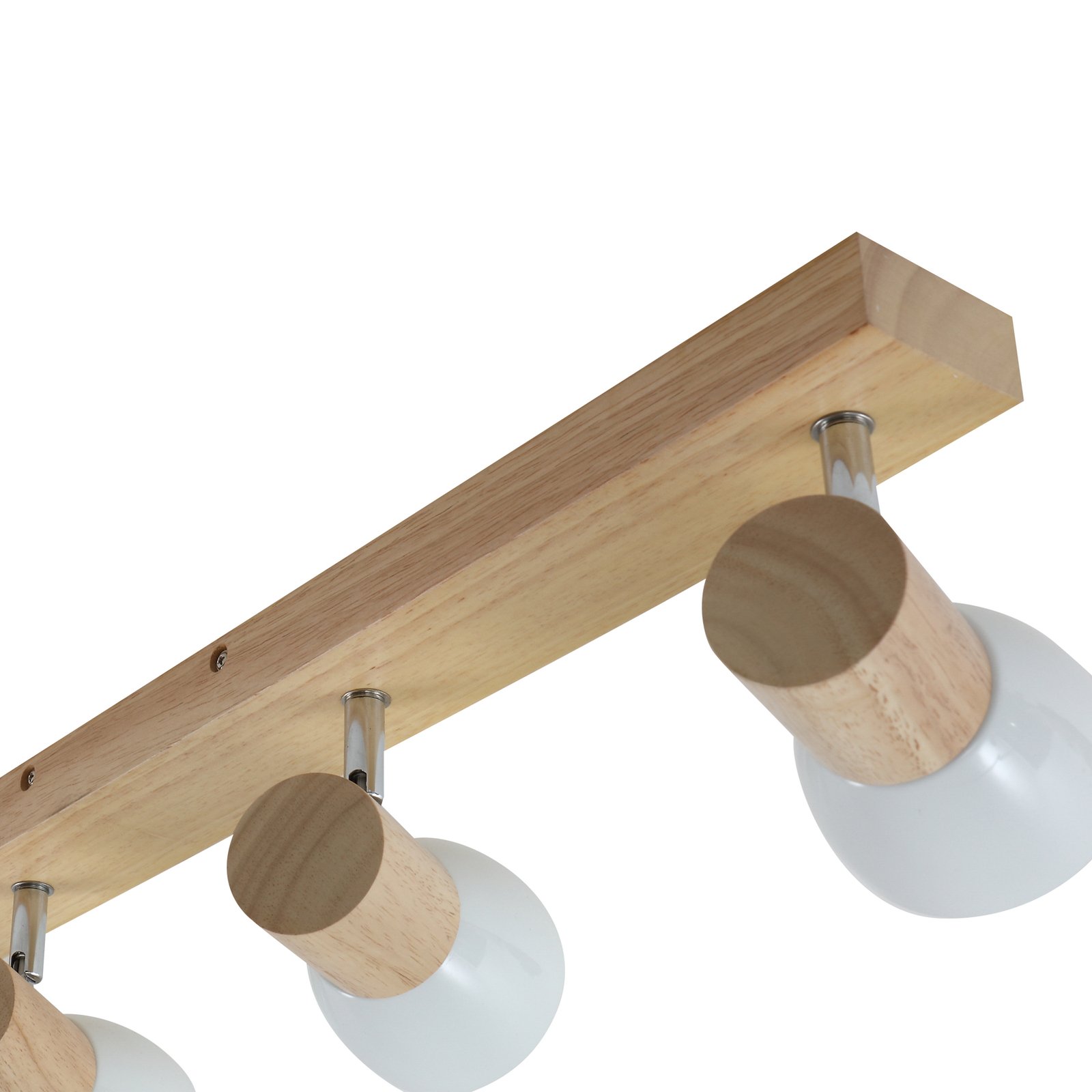 Holz-Deckenlampe Thorin, vierflammig