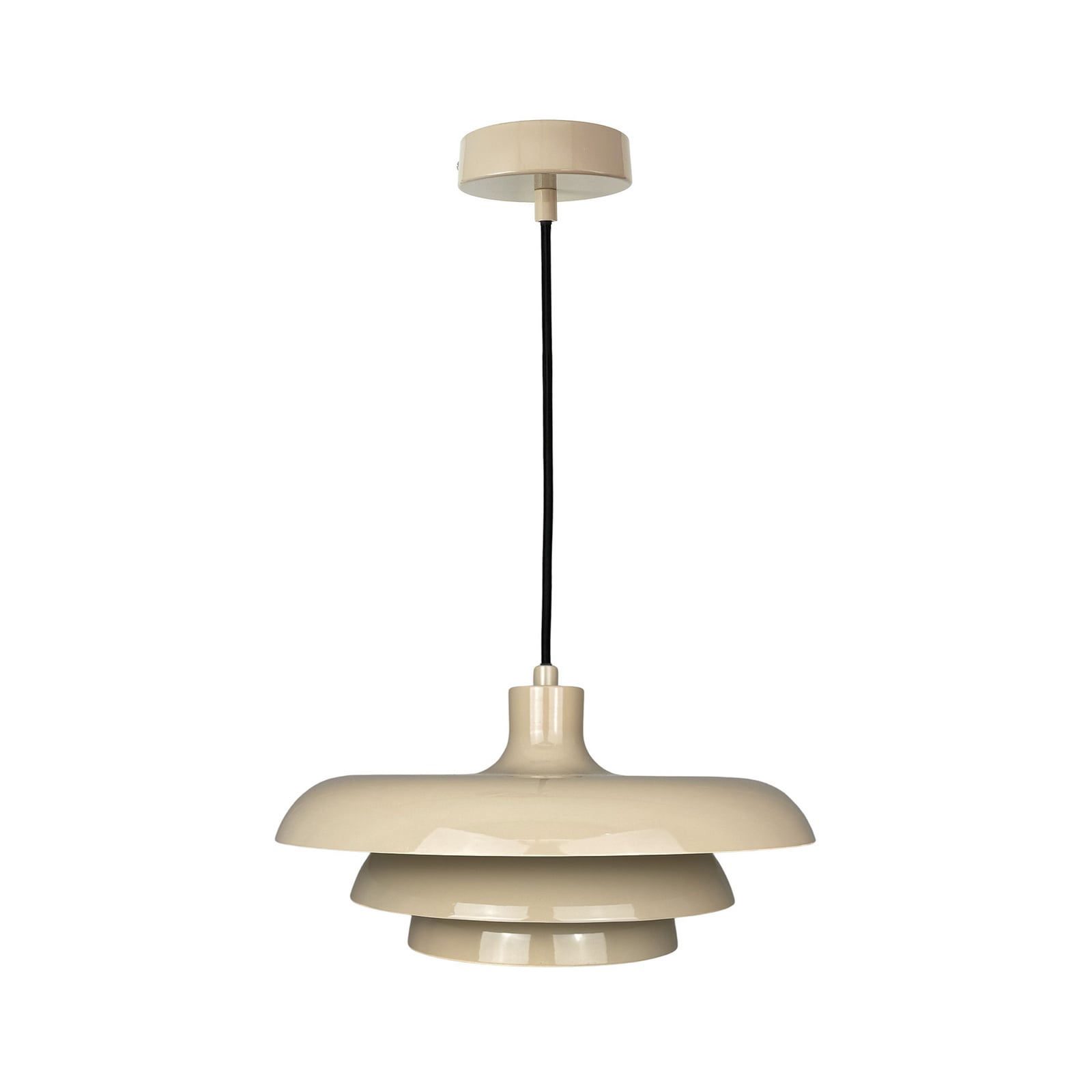 Dyberg Larsen riputatav valgusti Ava, beež, metall, Ø 31 cm