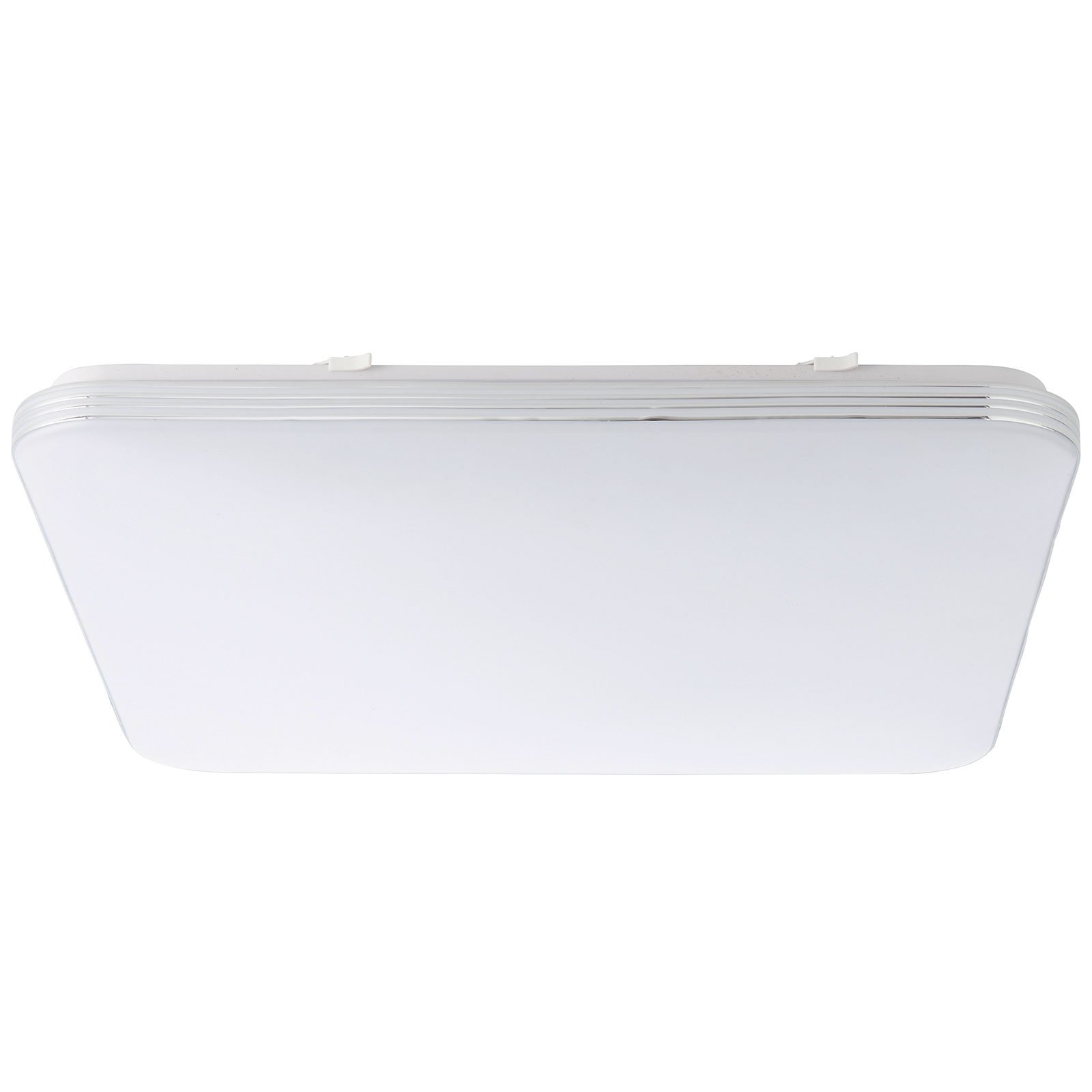 Plafoniera LED Ariella in bianco/cromo, 54x54 cm