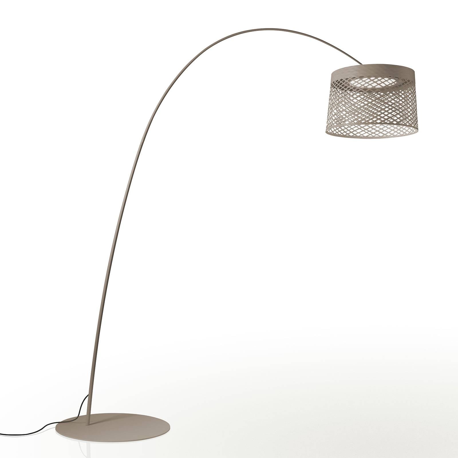Foscarini Twiggy Grid LED-Bogenleuchte, greige