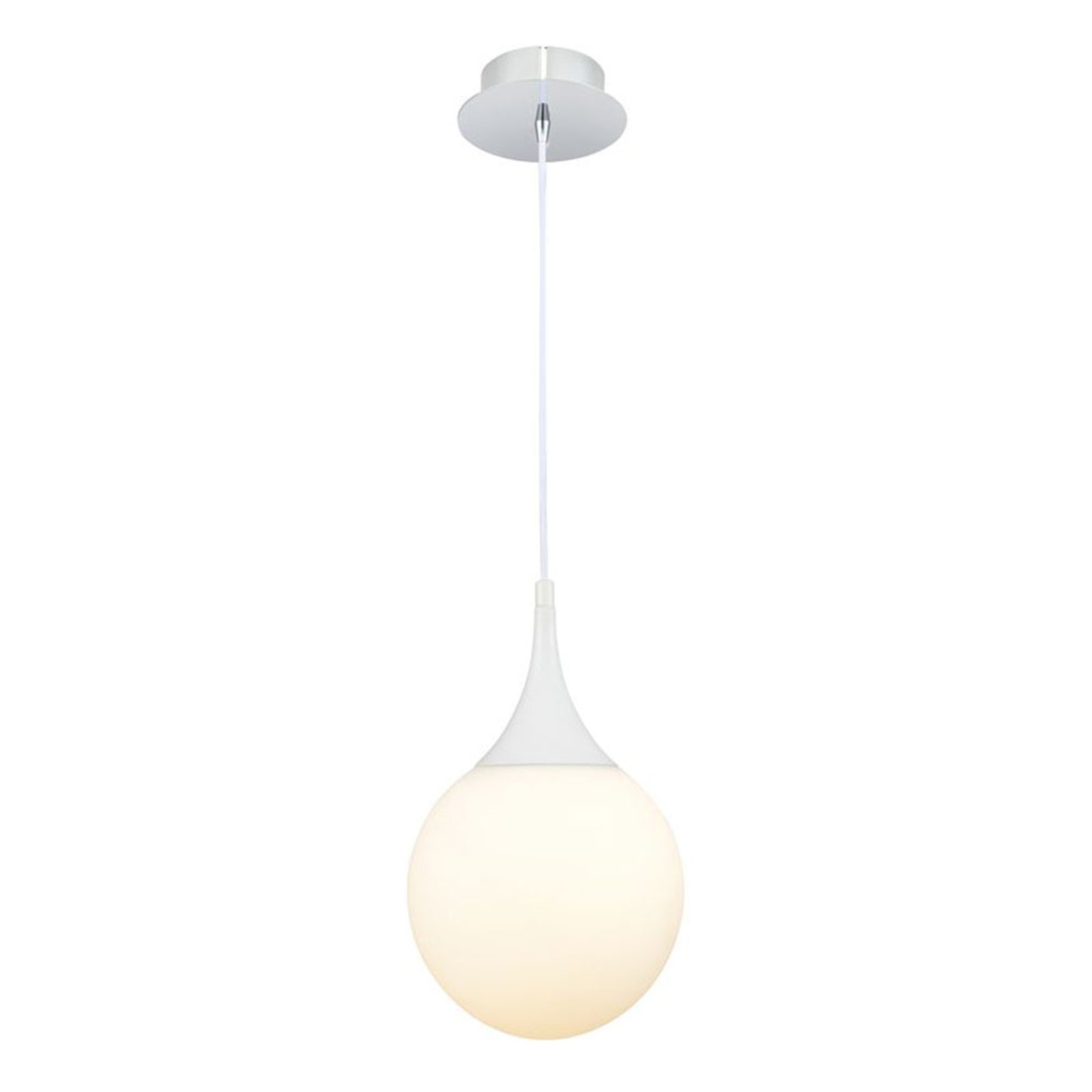 Maytoni Dewdrop hanging light 1-bulb, 20 cm, for Living / Dining Room, metal, glass, E27, 8 W, energy efficiency: A++